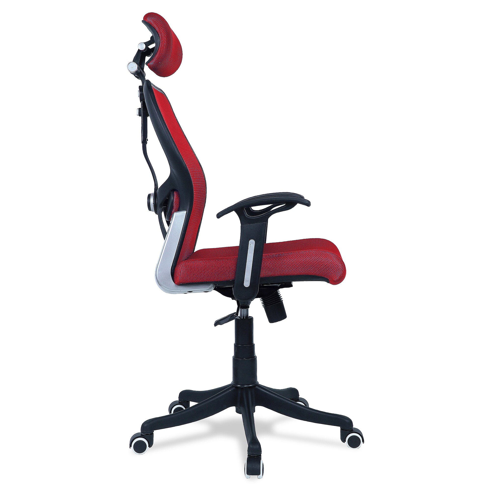 Reaii Mid Back Ergonomic Chair in Red Colour