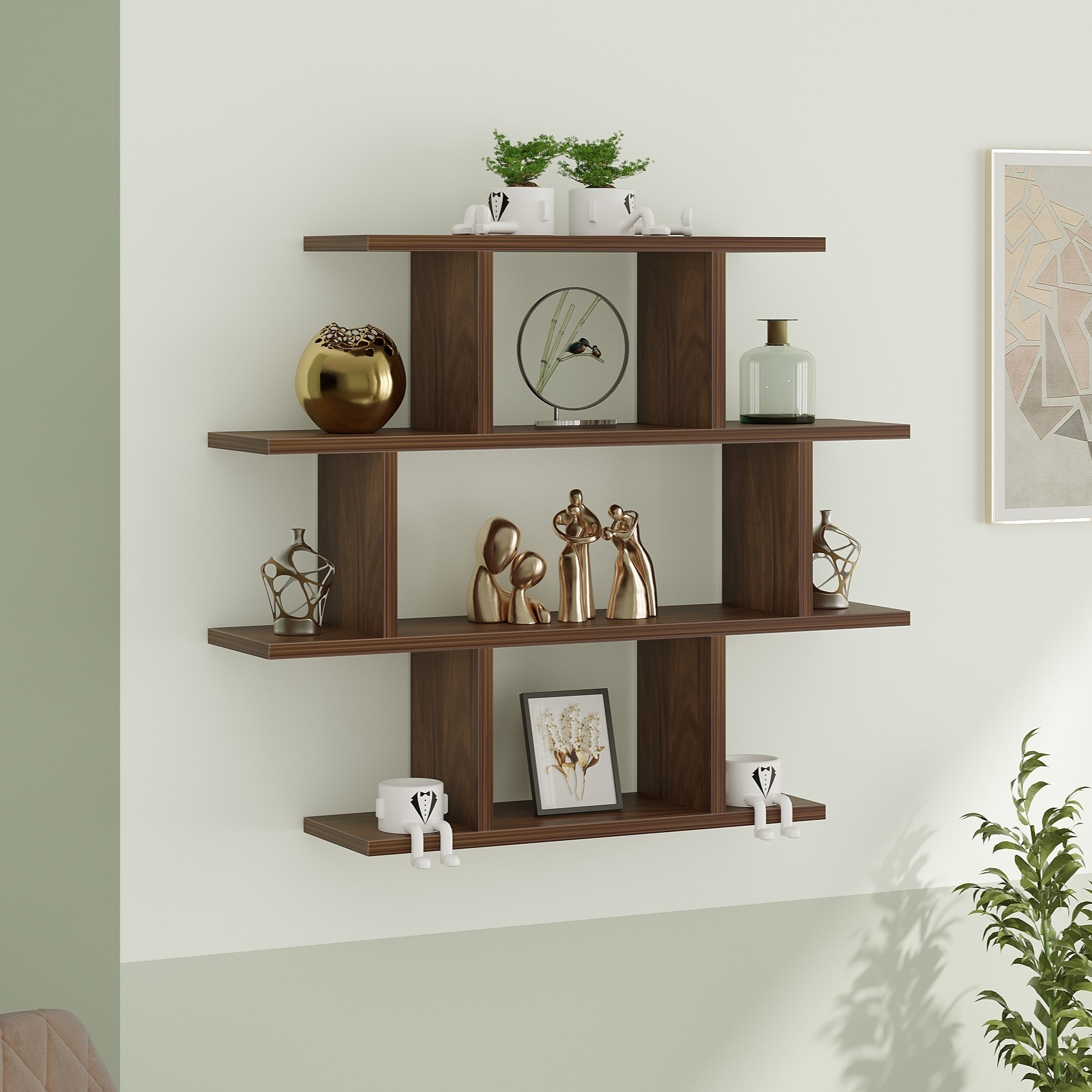 Senara Engineered Wood Bookshelf in Brown Colour