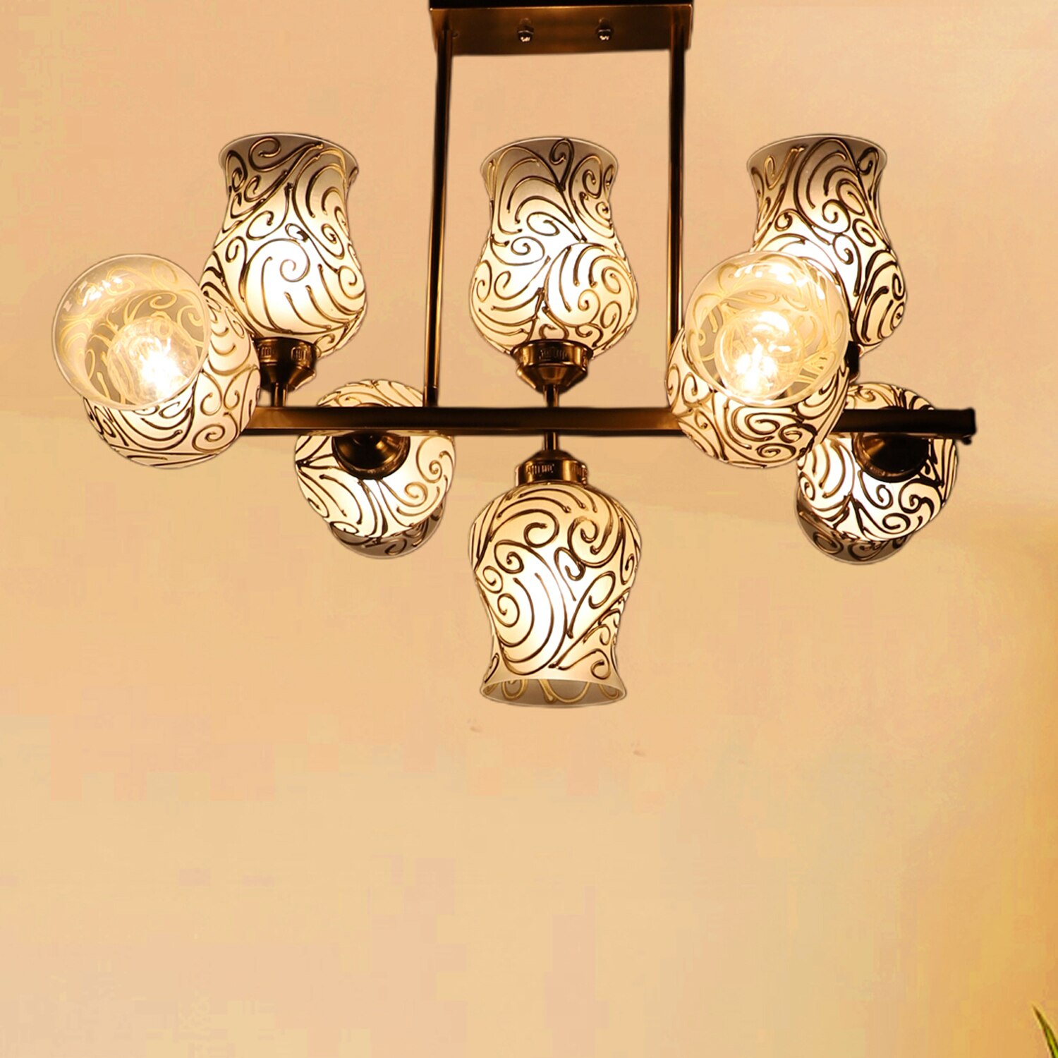 Devansh Gold Wall Mounted Lamp With Off-White Cotton Shade