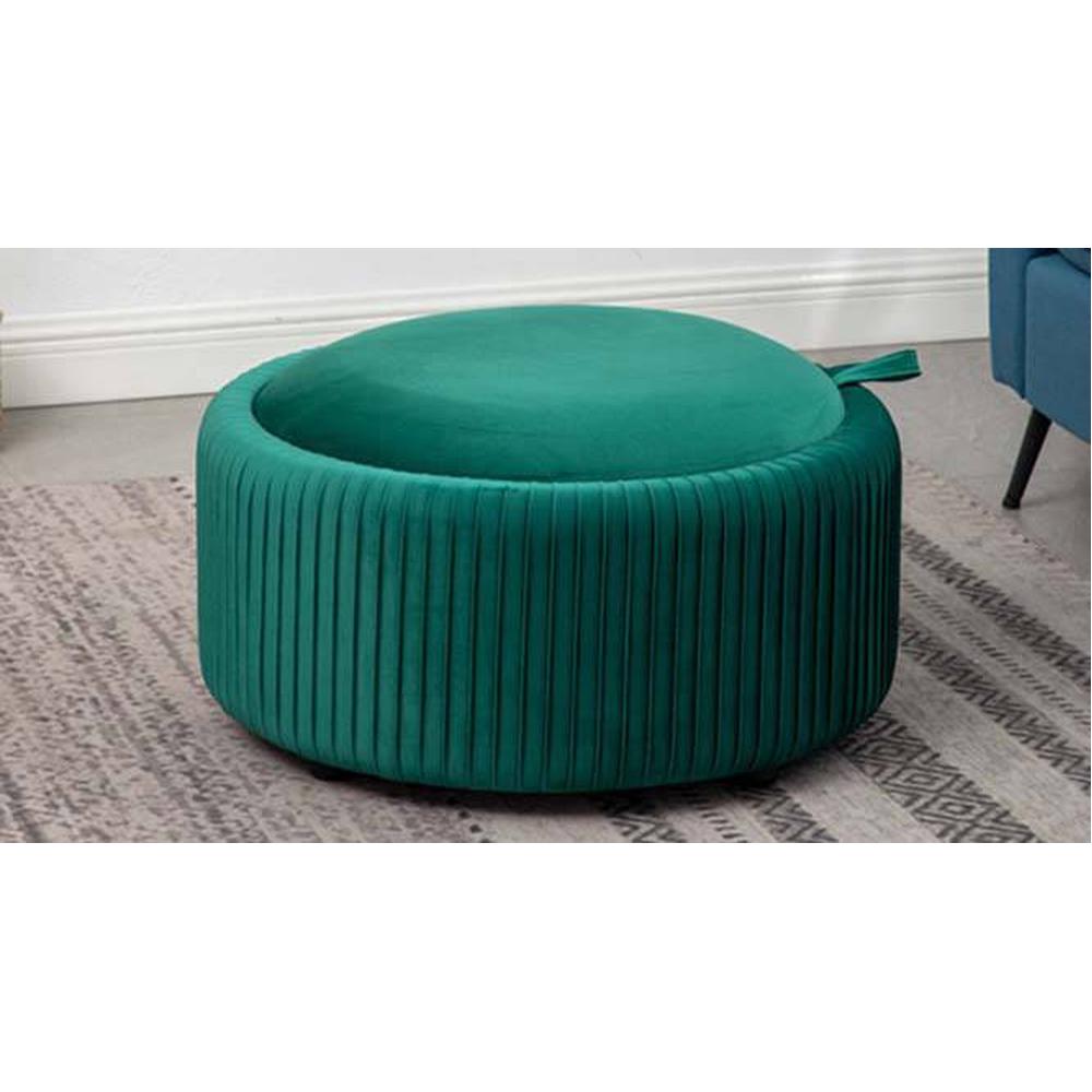 Loofy Ottoman with Strage Color in Green