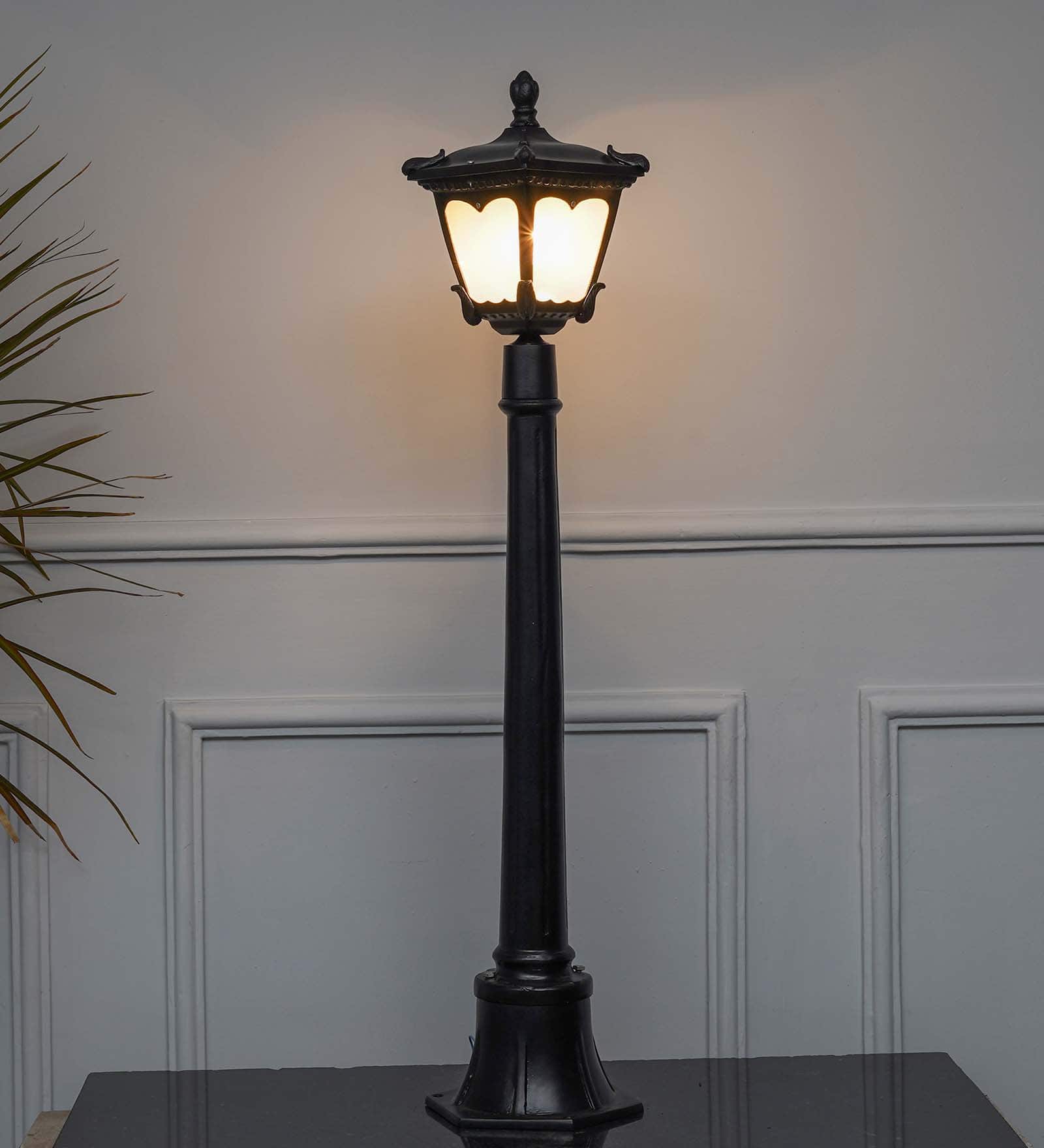 HELSINGOR Black Finish Outdoor Bollard Light