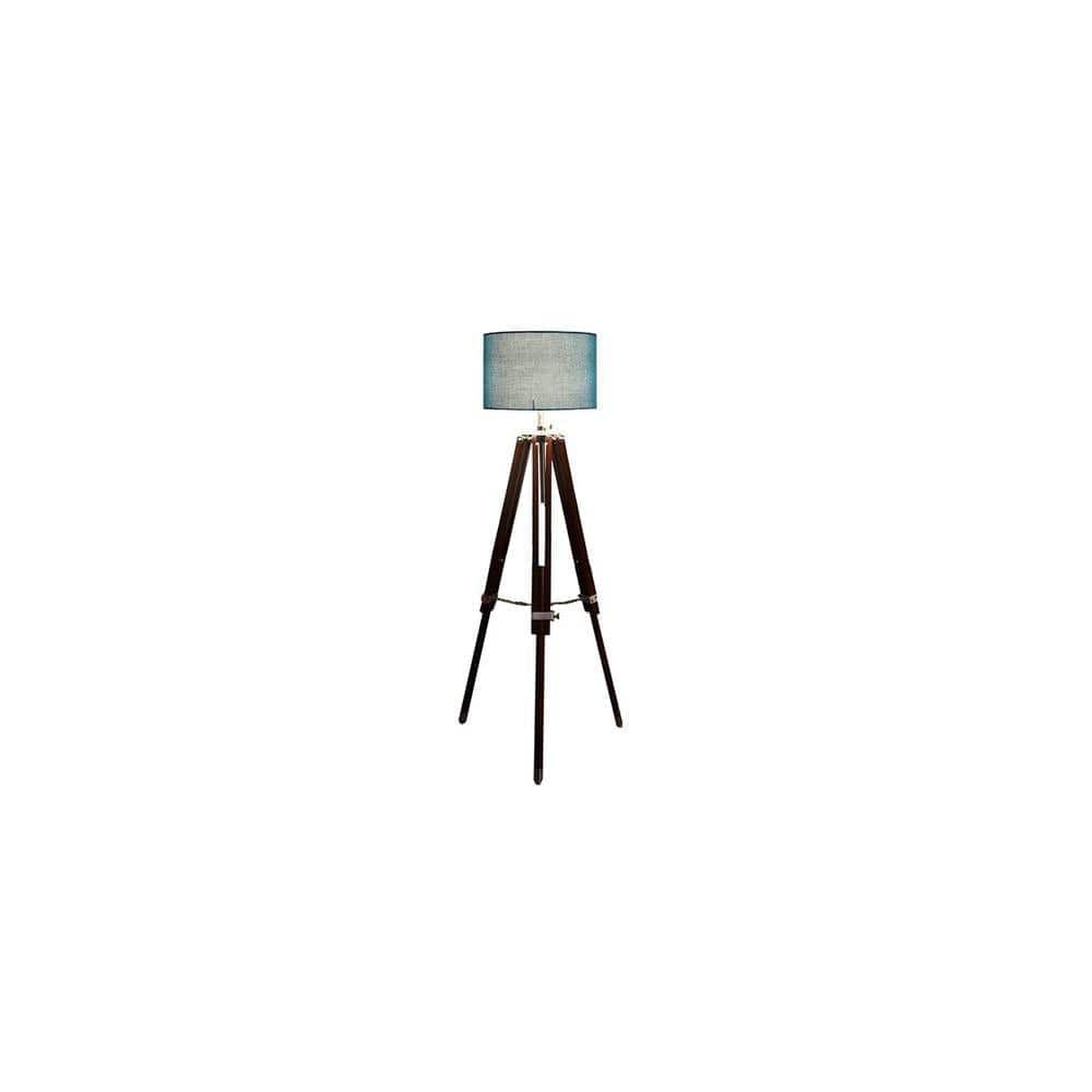 Reynard Black Cotton Shade Floor Lamp