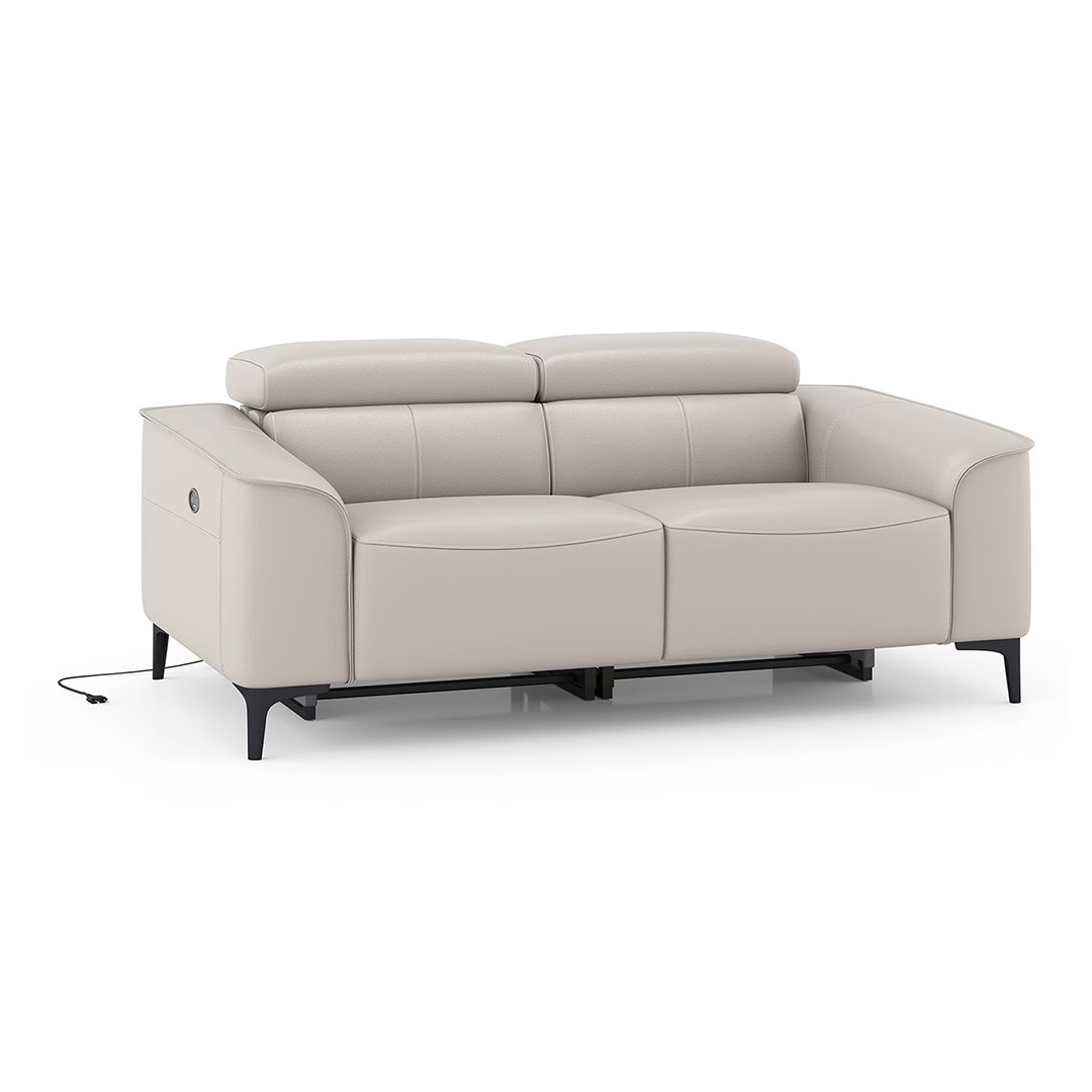 Molto Leather Recliner in Grey Colour