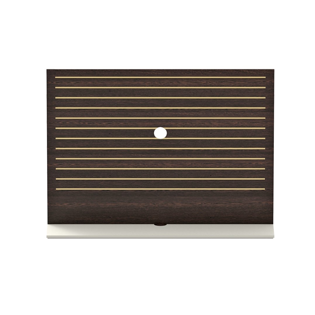 BLUEWUD Reyloye Standard Engineering Wood Wall Mount TV Entertainment Unit Set Top Box Stand/TV Cabinet Panel with Shelves for Books & D�cor Display Unit Bed Living Room Upto 50"(Wenge & White)