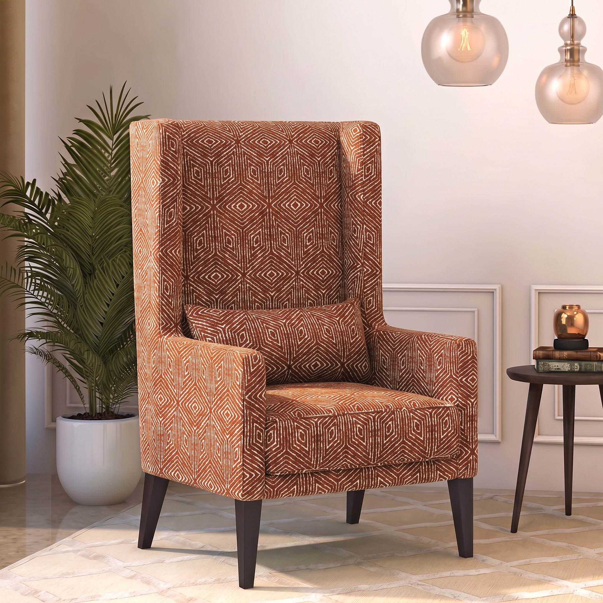 Morgen Lounge Chair In Desert Mosaic - Urban Ladder