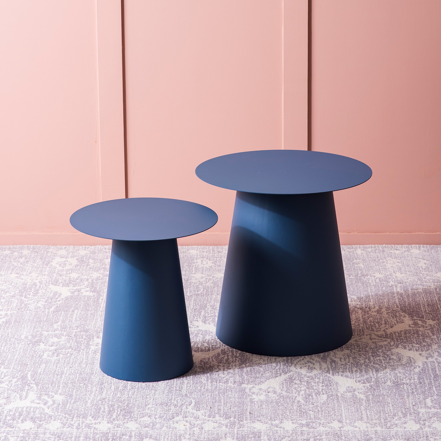Blue Canyon Metallic End Table Set of 2 | Nestroots - Nestroots