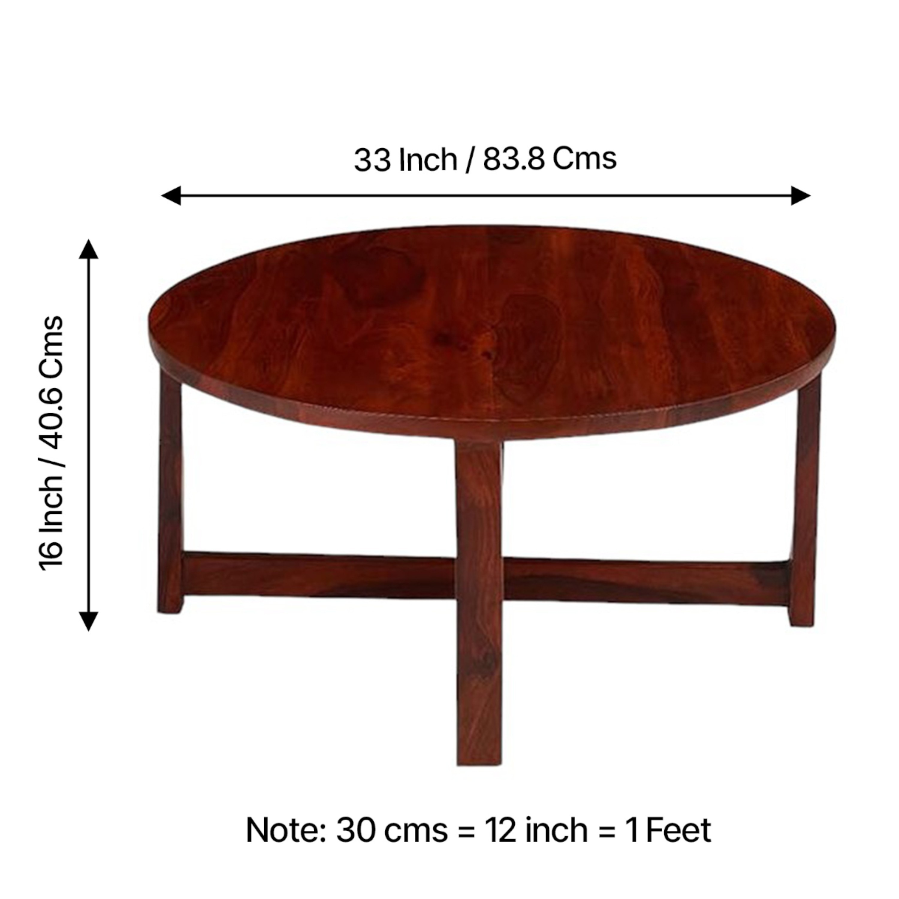 Nashville Sheesham Wood Accent Coffee Table Set With 4 Stools In Honey Finish