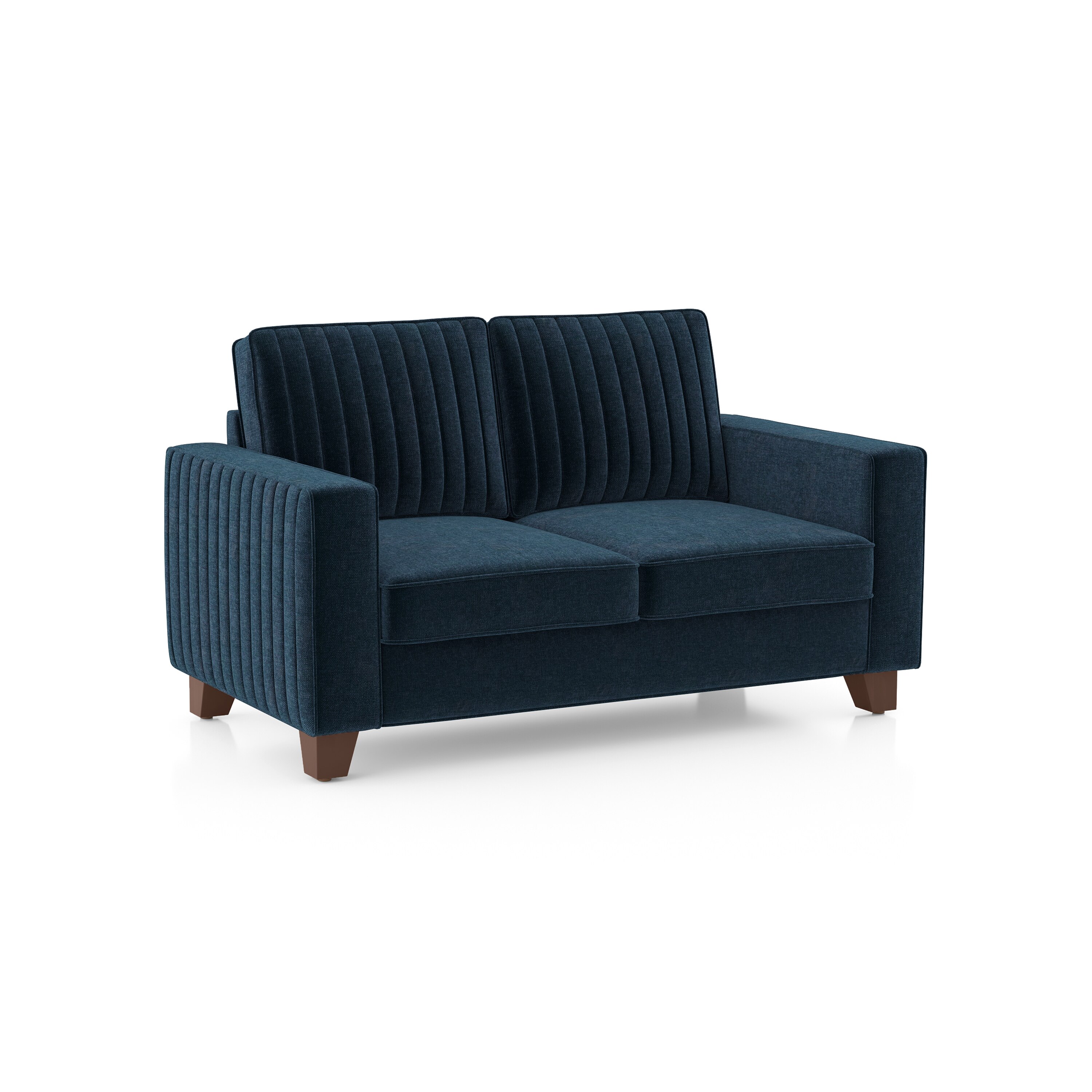 Apollo Neo 2 Seater Fabric Sofa in Cobalt Colour (Back Height : Regular, Cushion Type : Hard)