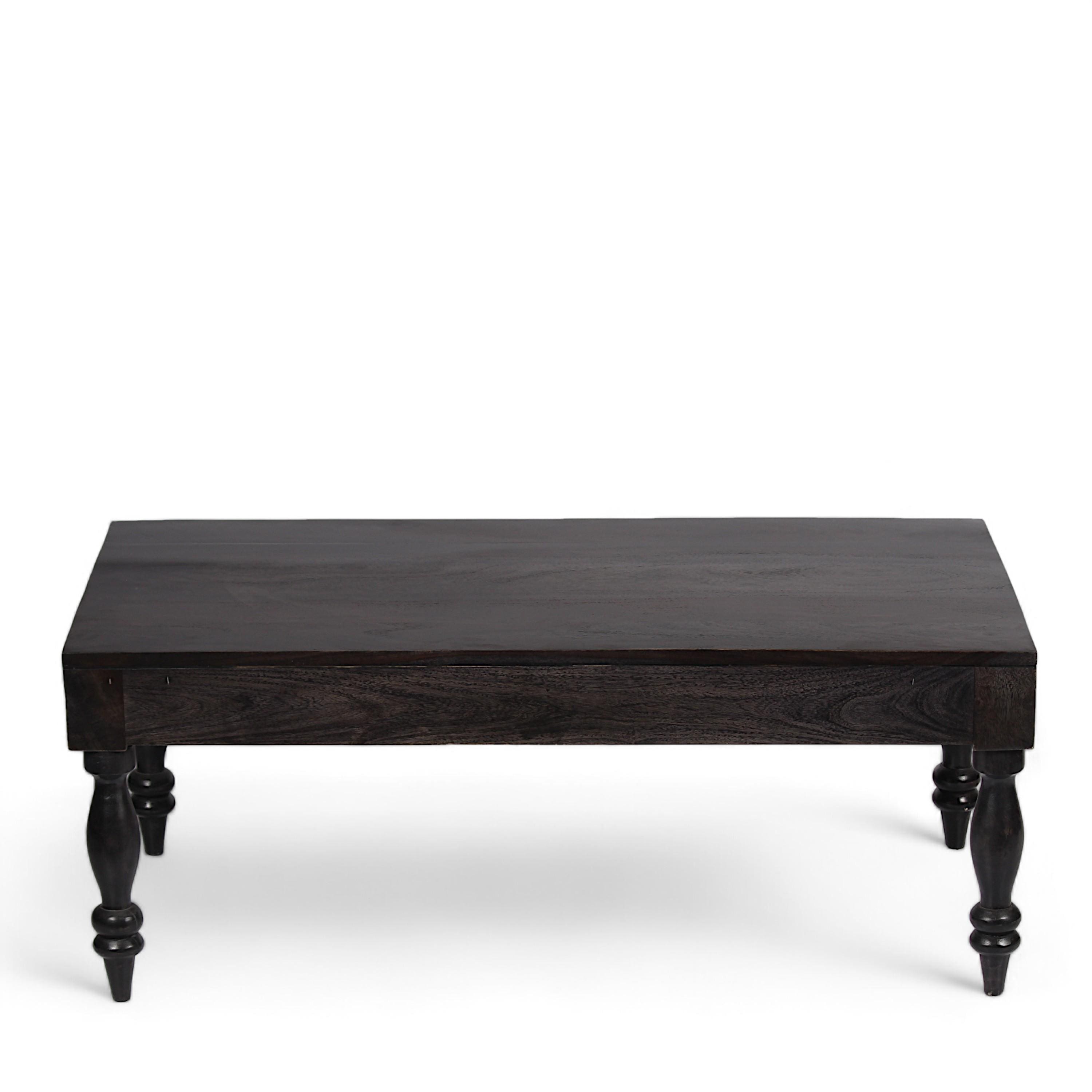 Hudson Sheesham Wood Coffee Table In Mahogany Finish
