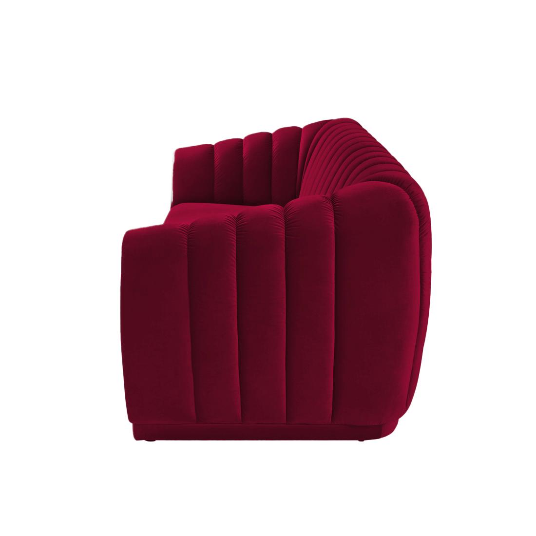 Rosa Fabric Sofa (Maroon)