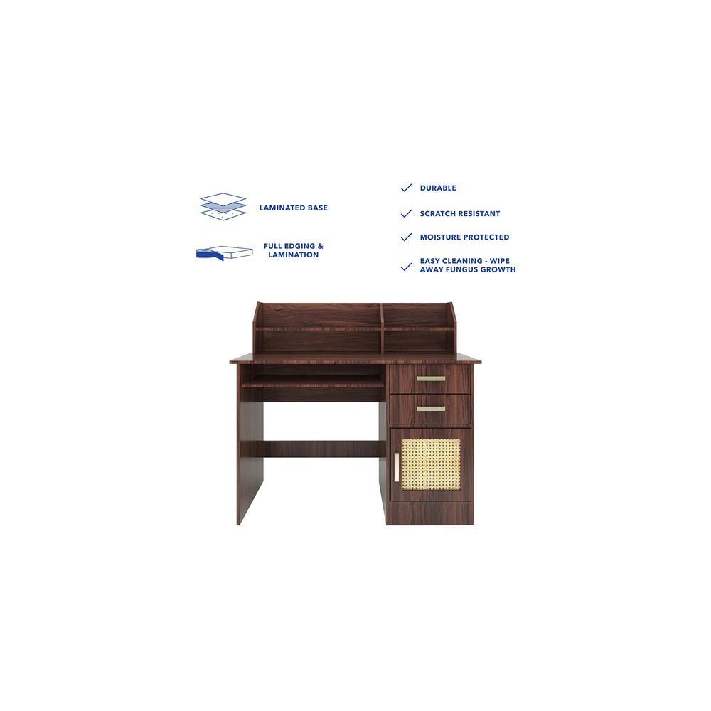 Shamon Study Table (Rattan Door)