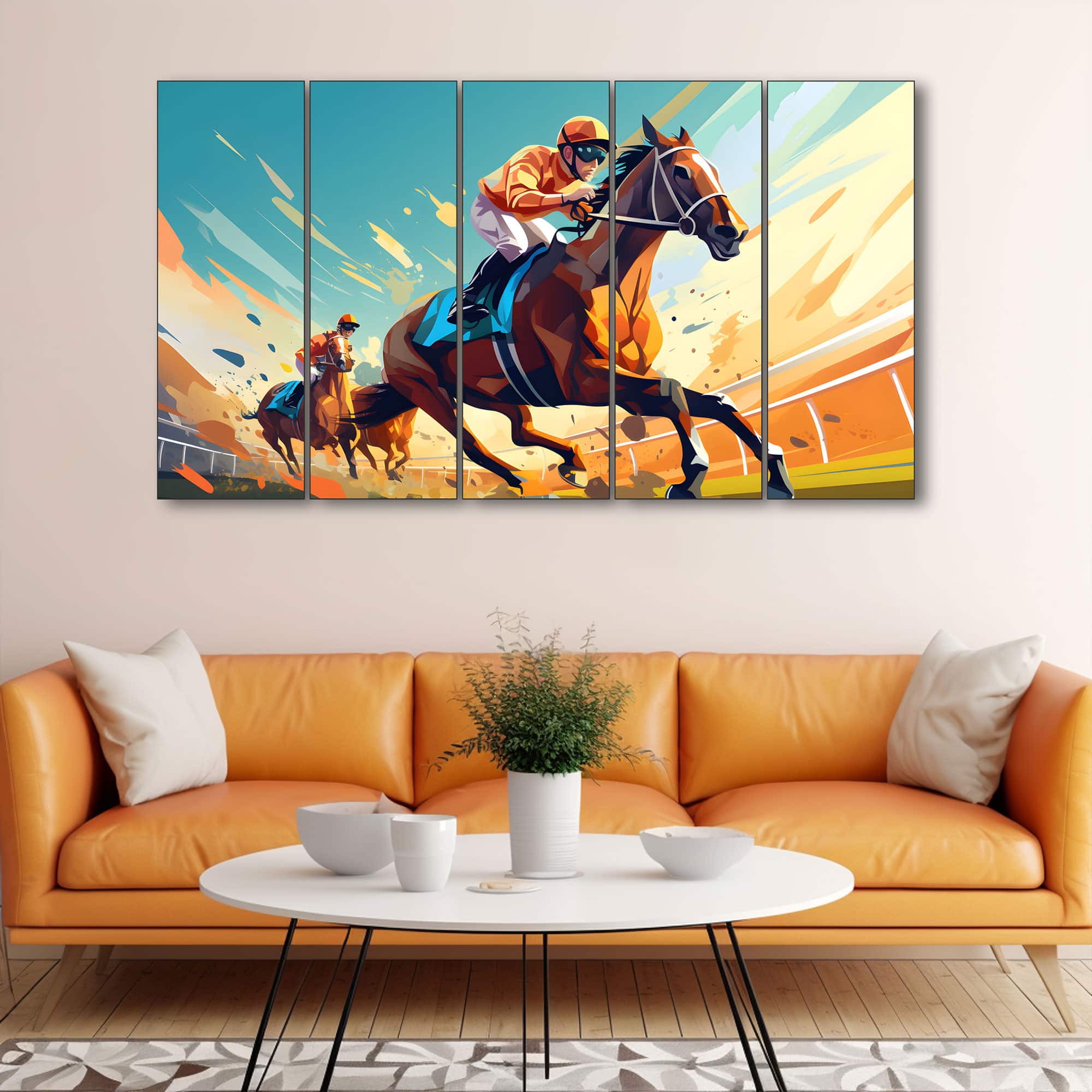 The Castle Decor Sports Art Wall Painting Wooden Framed Digital Painting 27x48 Inch (Style 7) - The Castle Decor
