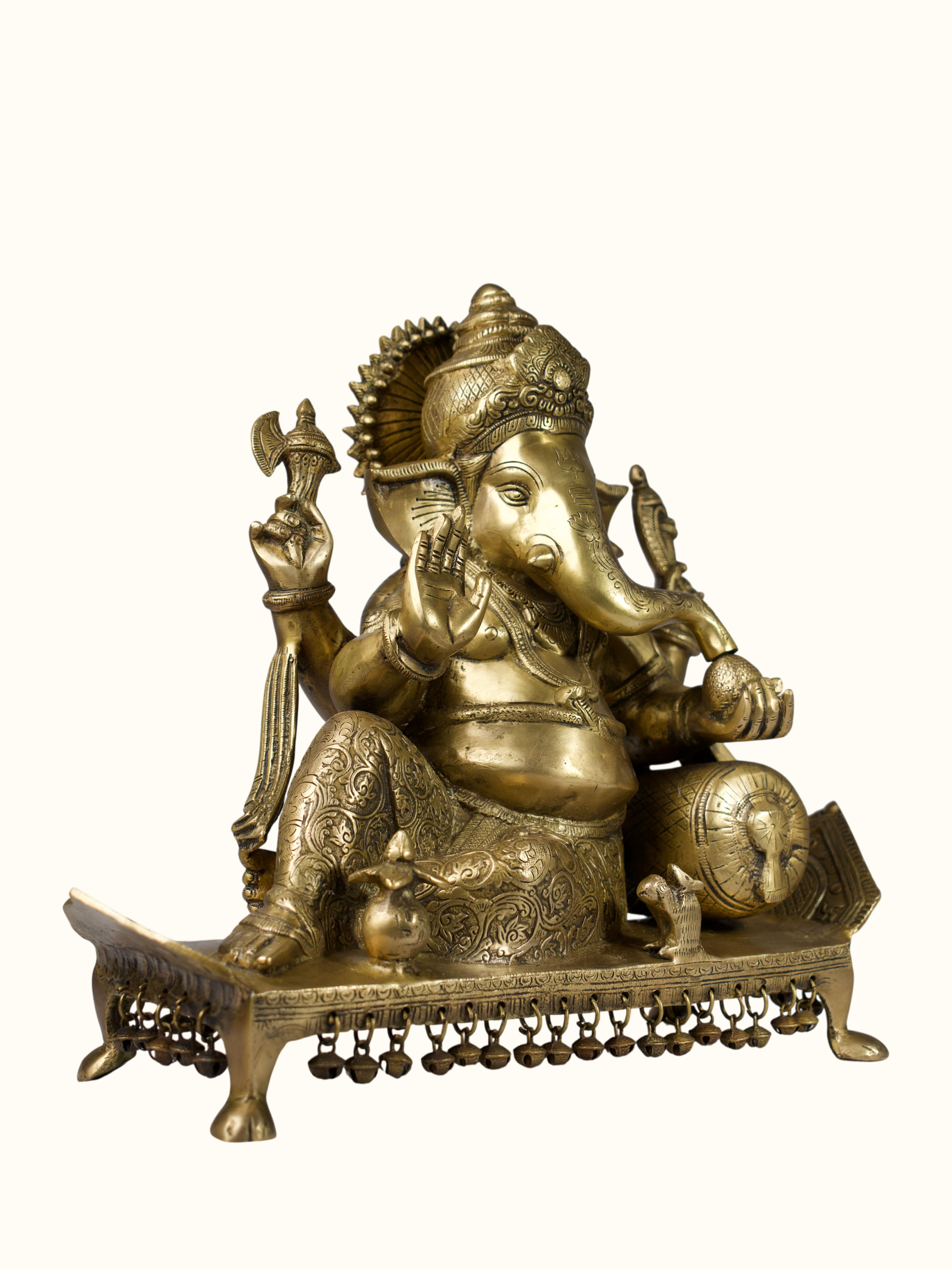 Brass Ganesha Sitting Idol