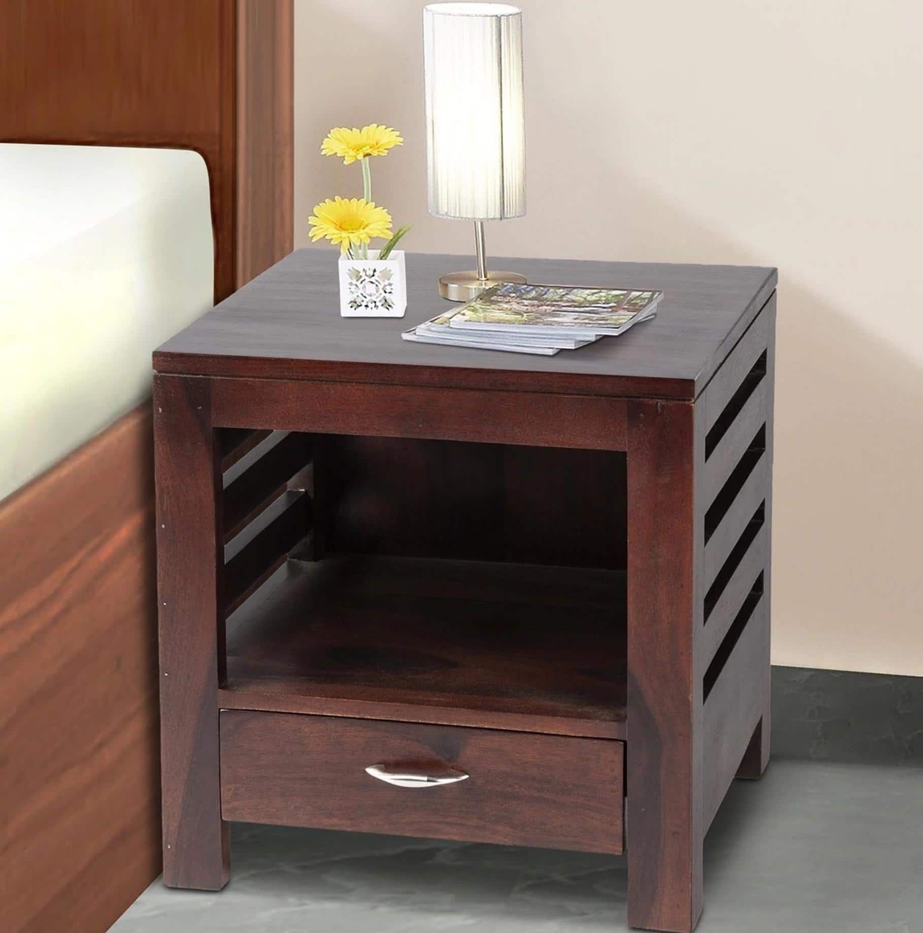 Russell Side Table - Walnut Finish