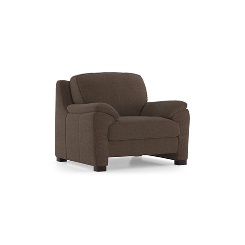 Farina Essential 1 Seater Fabric Sofa in Daschund Brown Colour