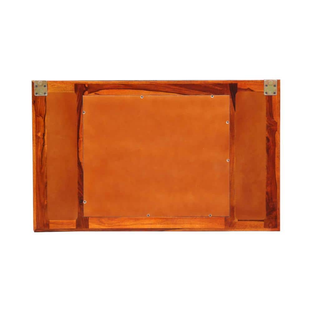 twain solid wood mirror in honey oak colour