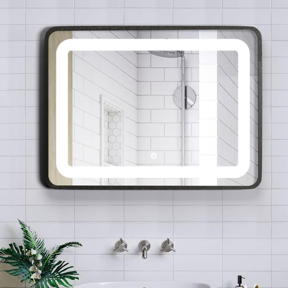 Aluminium LED Rectangular Decorative wall mirror by elegant arts and frames (Mirror size 24X18mm)