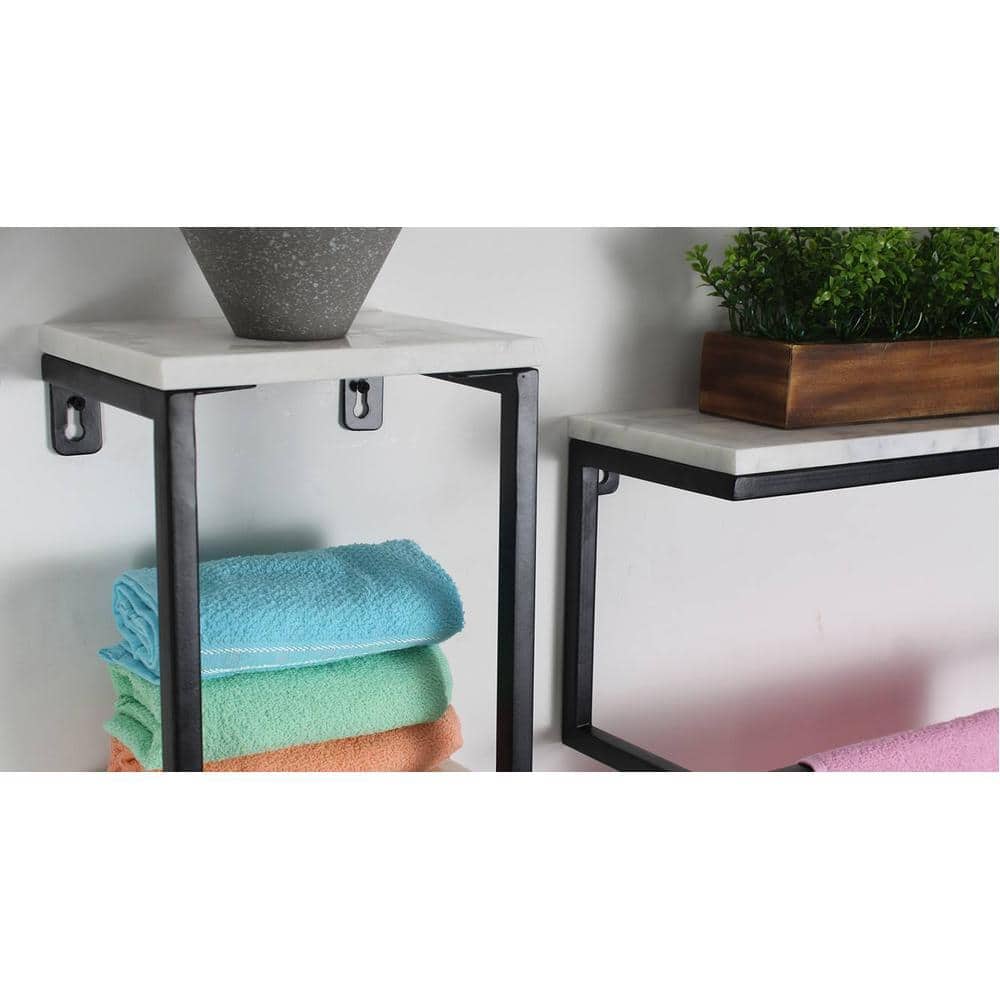 Claymint metal wall shelf