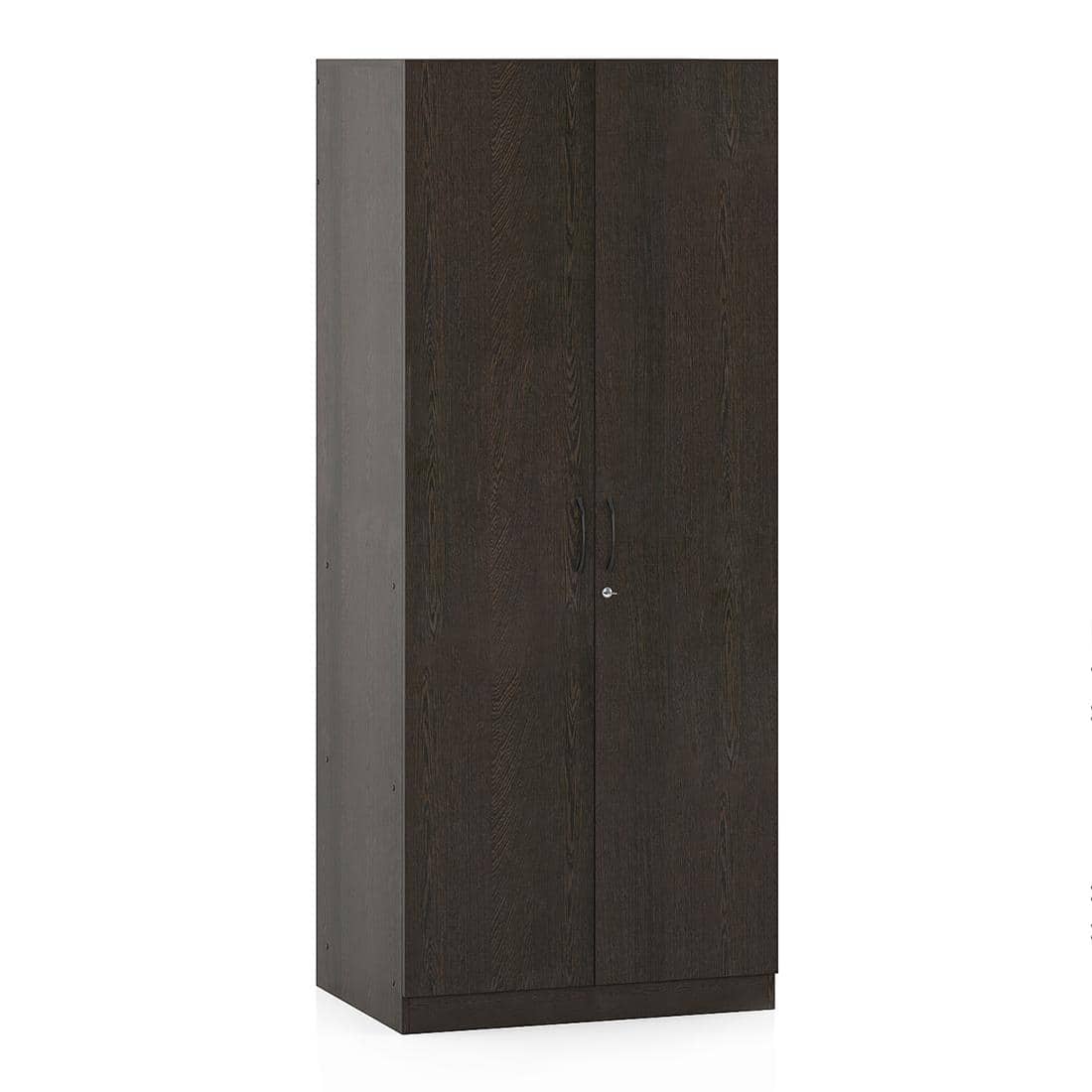 Zoey Engineered Wood 2 Door Wardrobe in Dark Wenge Finish
