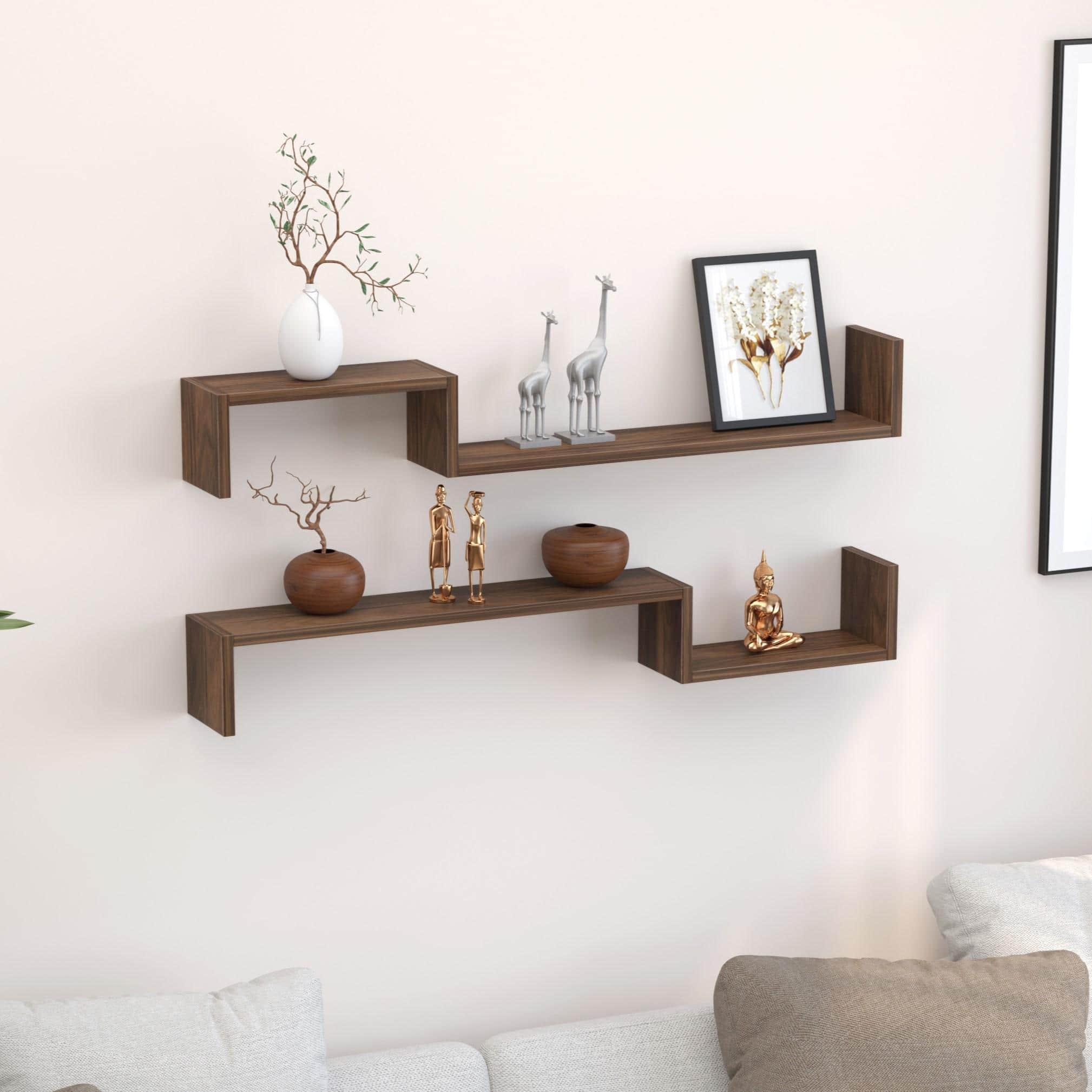 Riley Engineered Wood Wall In Brown Maple Finish