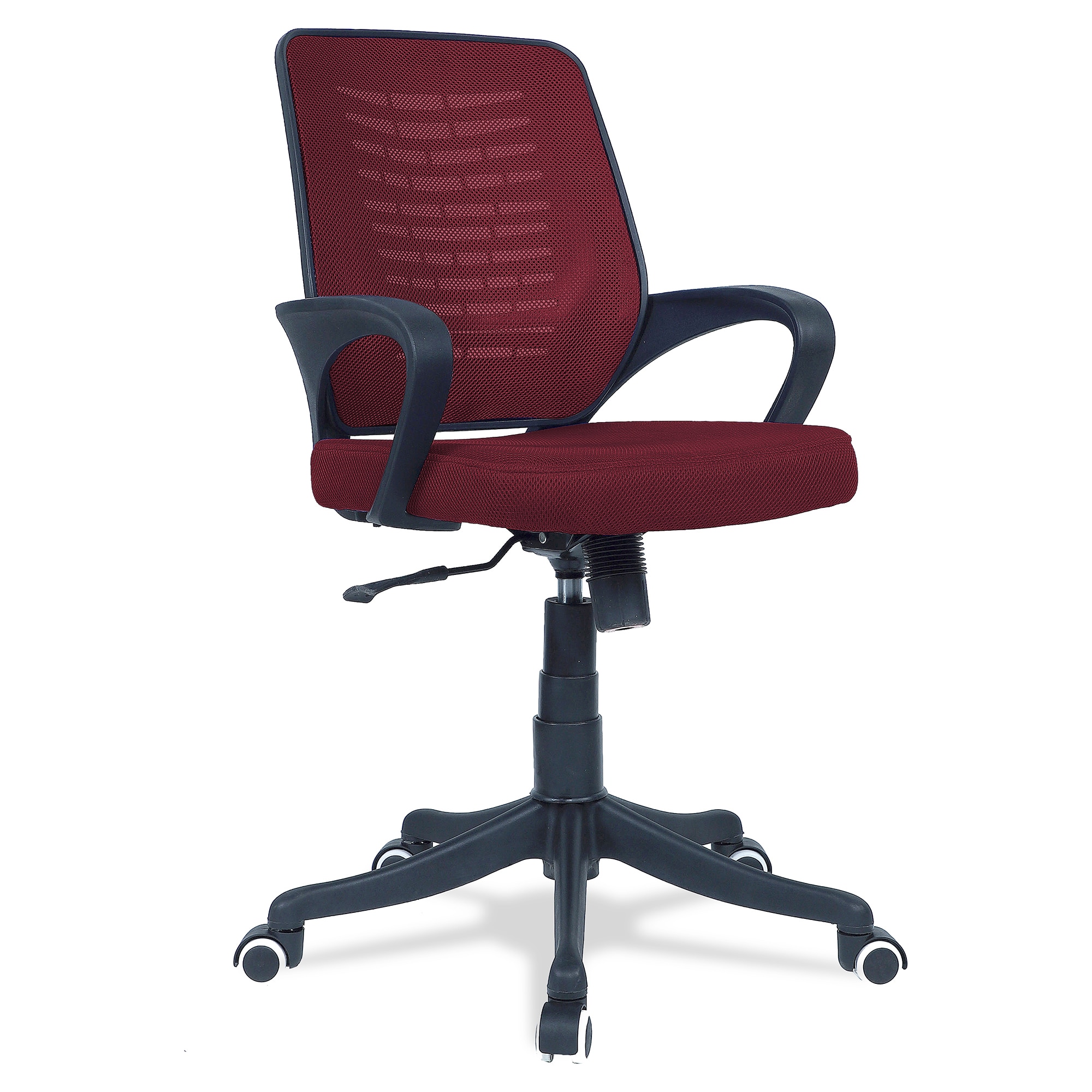Diicea Mid Back Ergonomic Chair in Maroon Colour