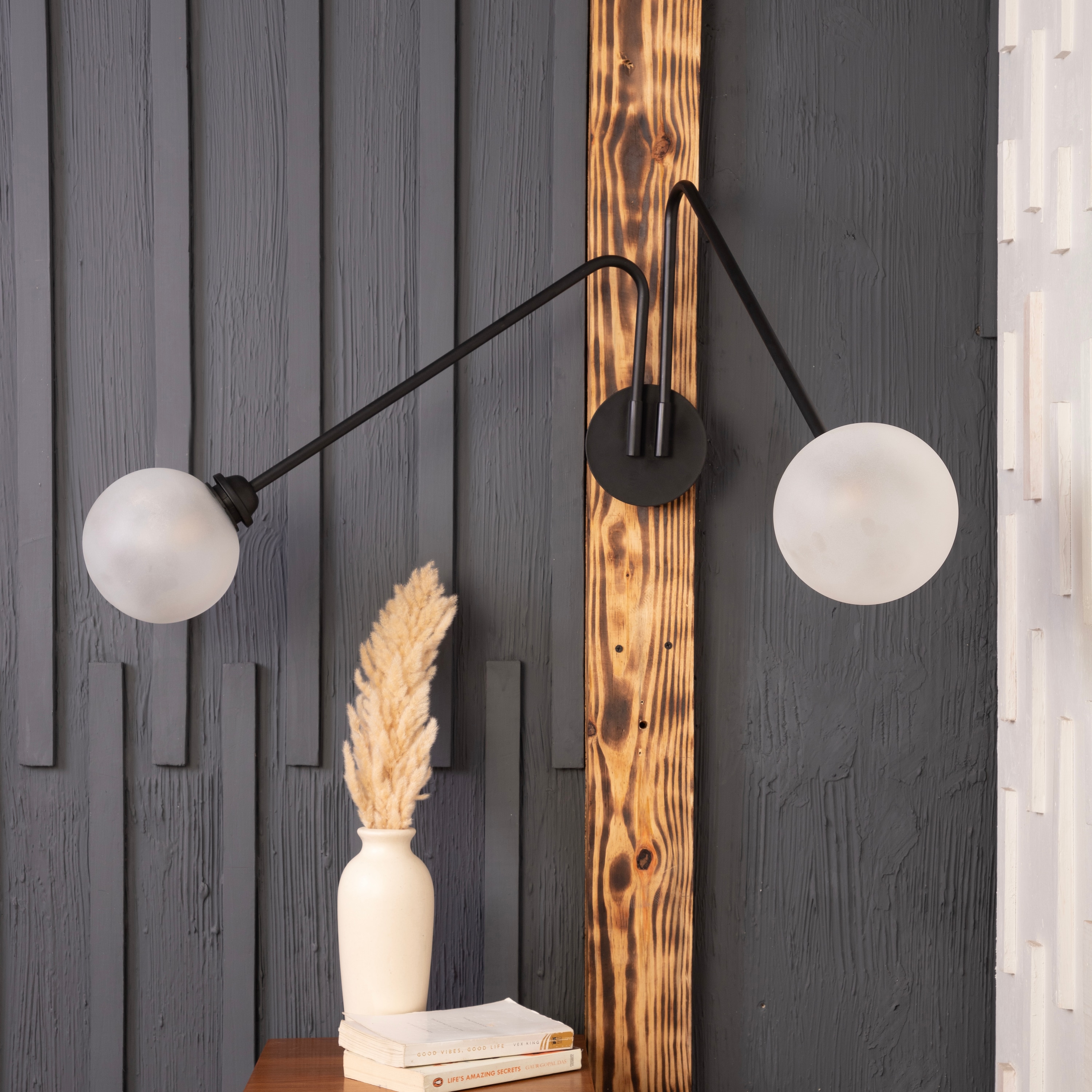 Twin Ball Swivel Wall Sconce By Shoppeefry