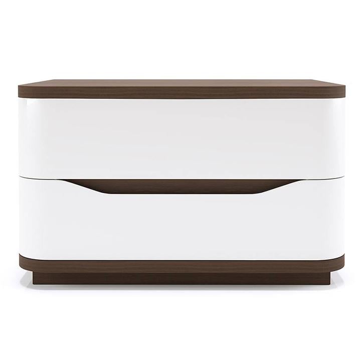 Baltoro Engineered Wood Bedside Table in White Finish