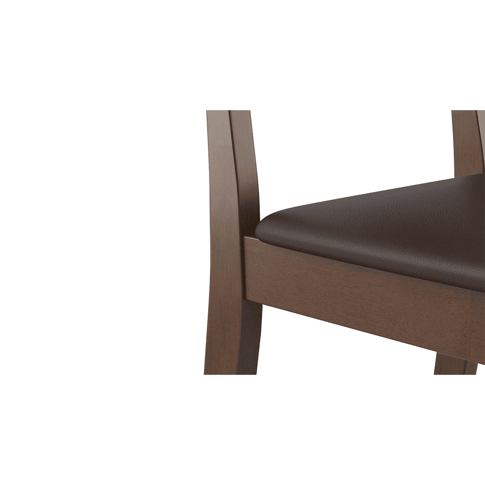 Lawson Solid Wood Dining Chair Set Of 2 In Walnut Finish