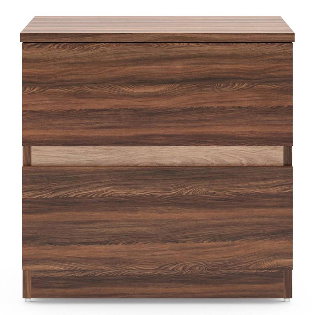 Rodrigues Bedside Table 2 Drawer Rolex Brown Colour
