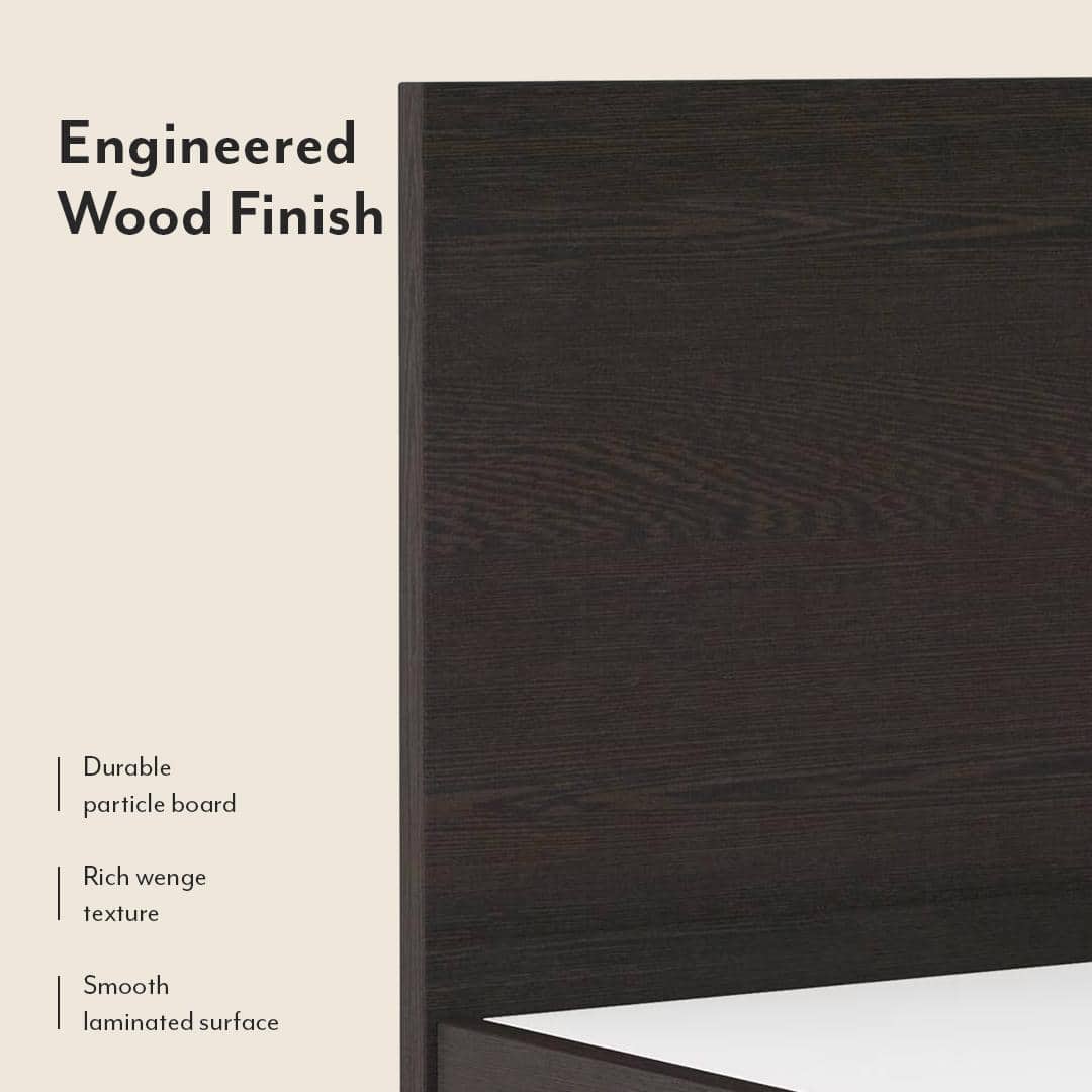 Sadie Queen Size Box Storage Bed In Dark Wenge Finish