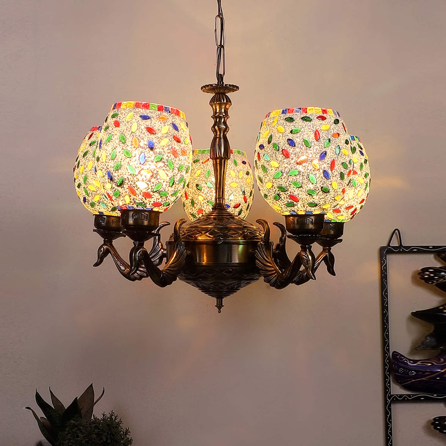Devansh Solid Wood Electric Wall Light in Multi Colour with Multi Shade Count of 1 Light