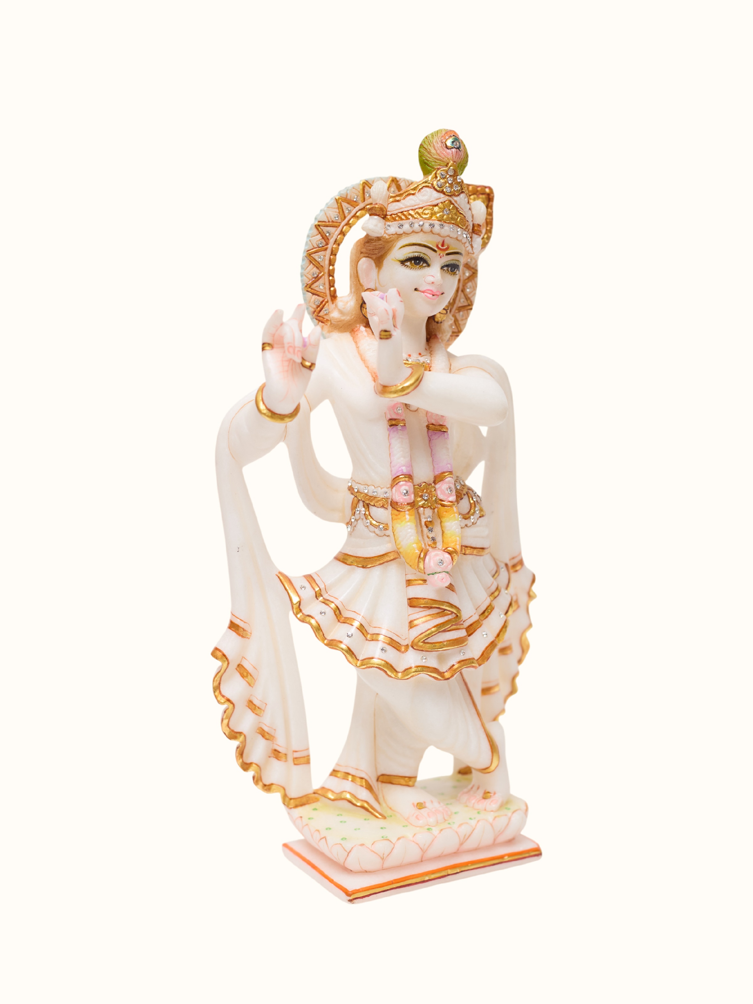 Marble Carved Krishna Idol