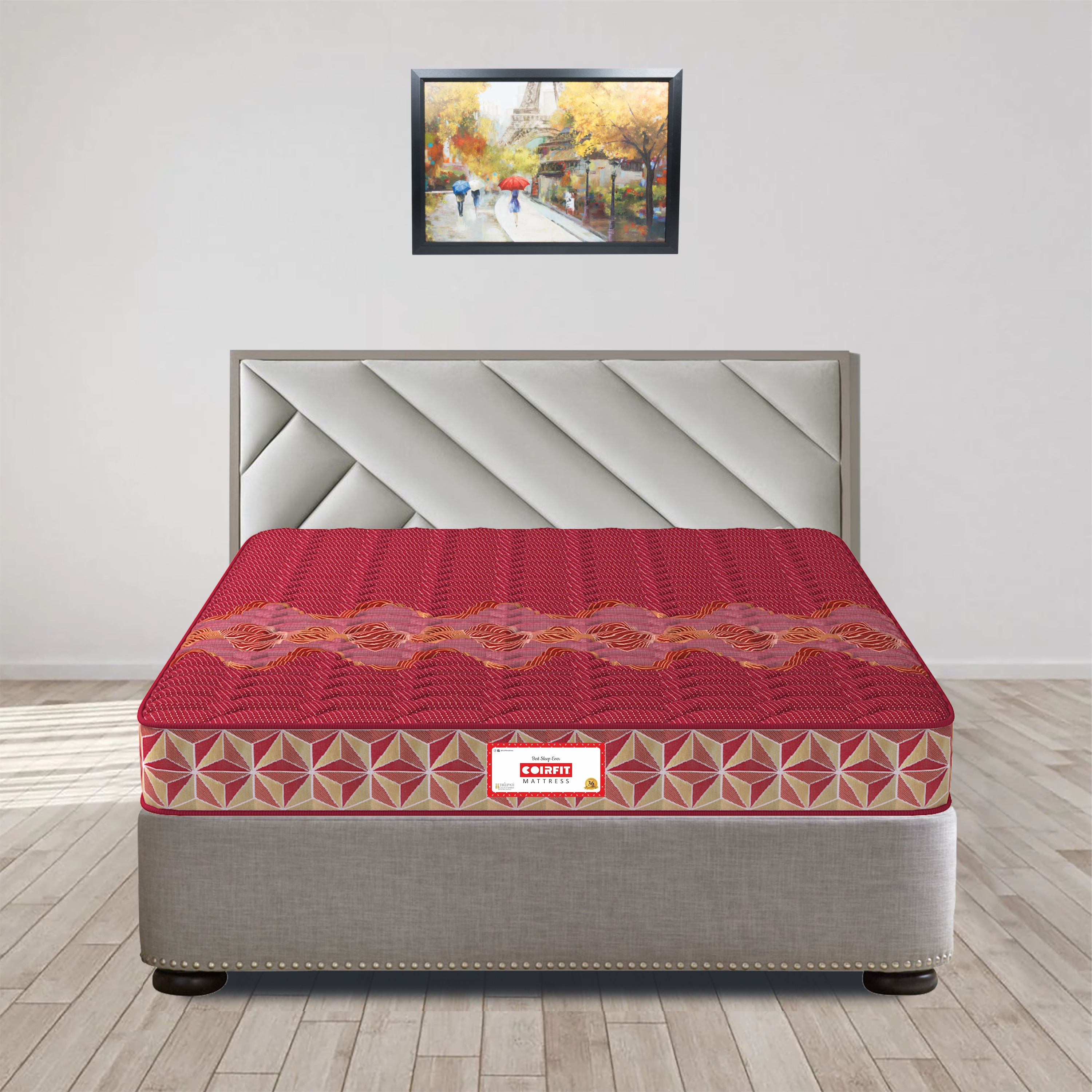 Day Dream with 36 YEARS OF TRUST 5 Inch Single Size Coir Foam Mattress(75X42 Inches), Double-Sided PU Foam Quilt  Durable & Lightweight