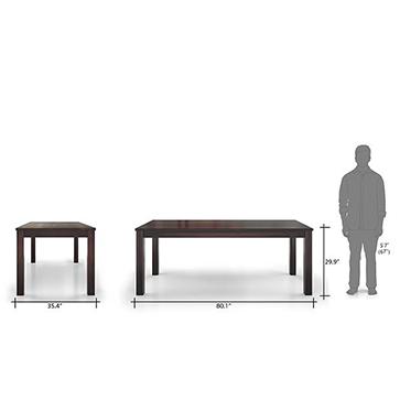 Arabia Xxl Solid Wood 8 Seater Dining Table With Set Of 8 Zella Chairs (Colour- Wheat Brown , Finish- Mahogany)