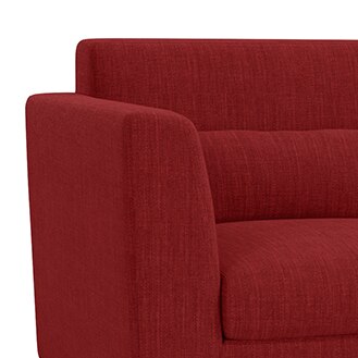 Lewis 3 Seater Fabric Sofa in Salsa Red Colour