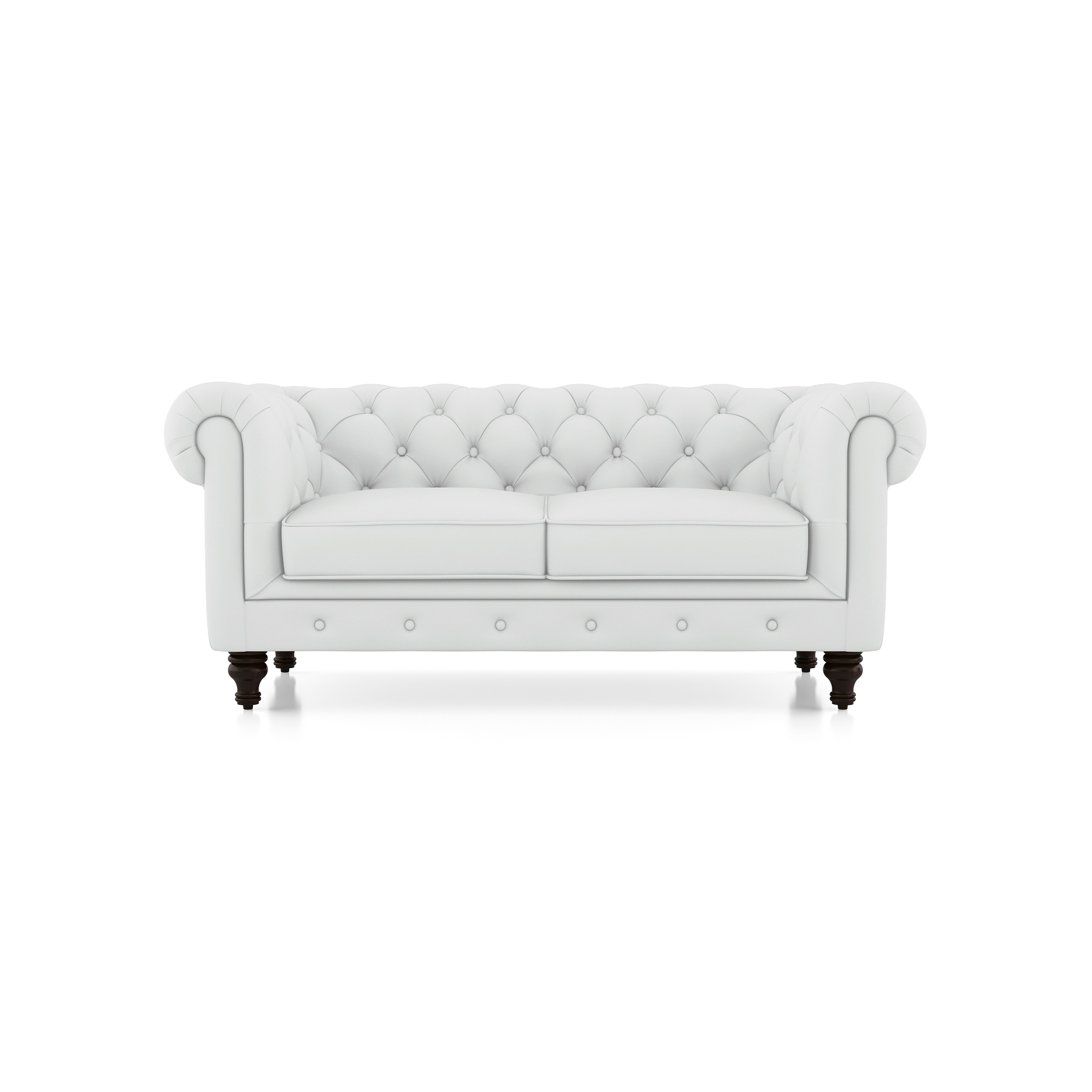 Winchester 2 Seater Premium Italian Leather Sofa In Polaris