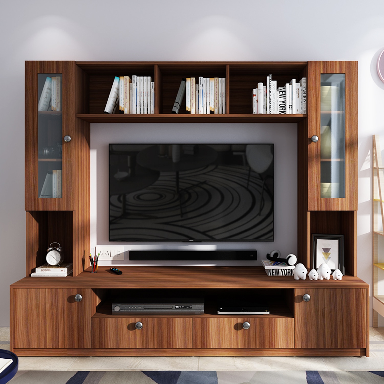 Benji Tv Unit 55 Inch Tv Walnut - Woodbuzz