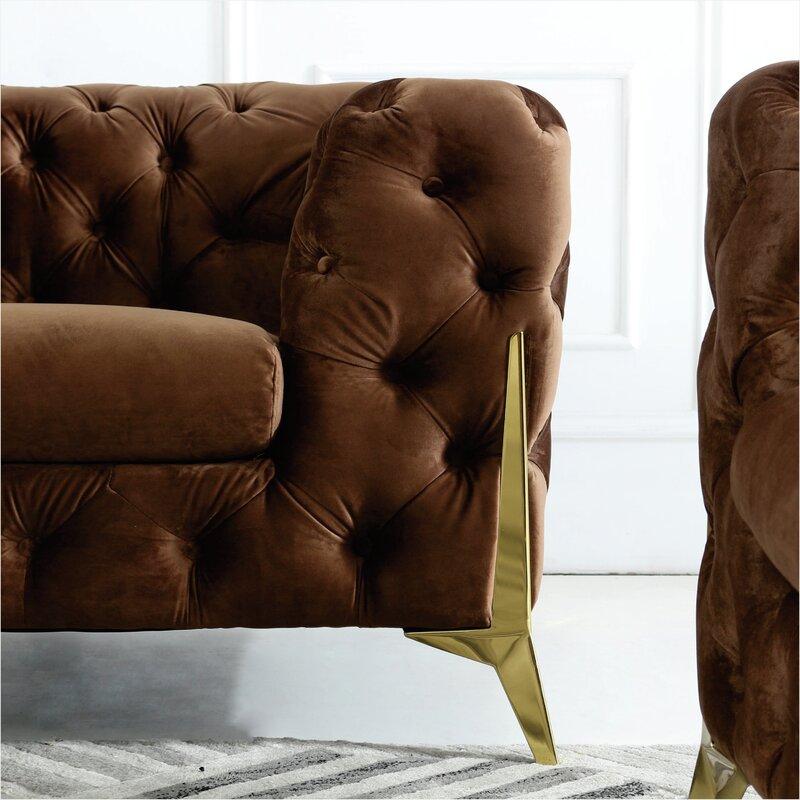 Norman Fabric Sofa - Brown