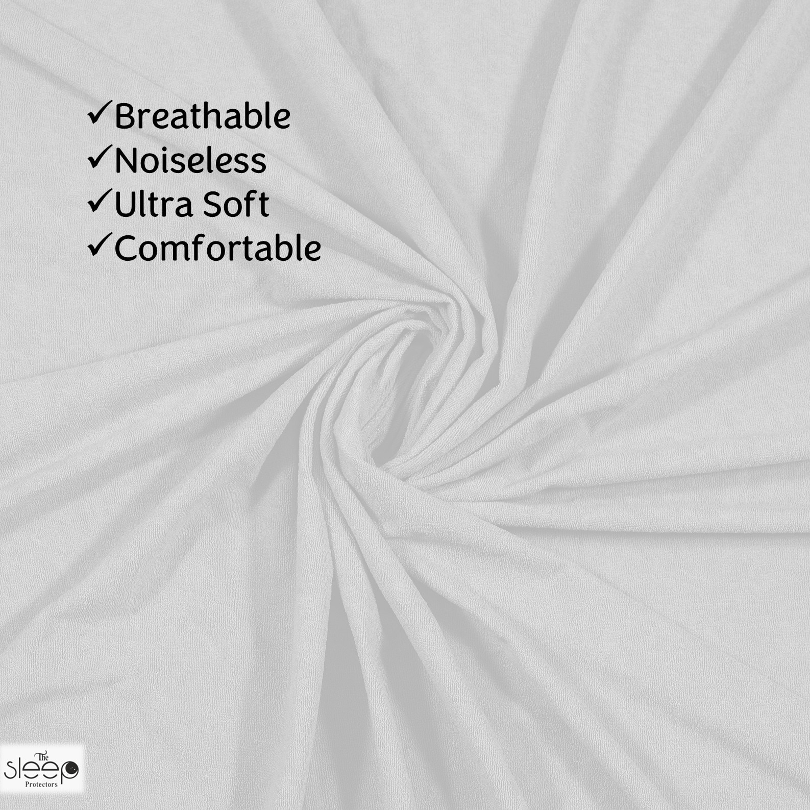 Premium Terry Polyester Fabric Waterproof Mattress Beige Queen 75X60