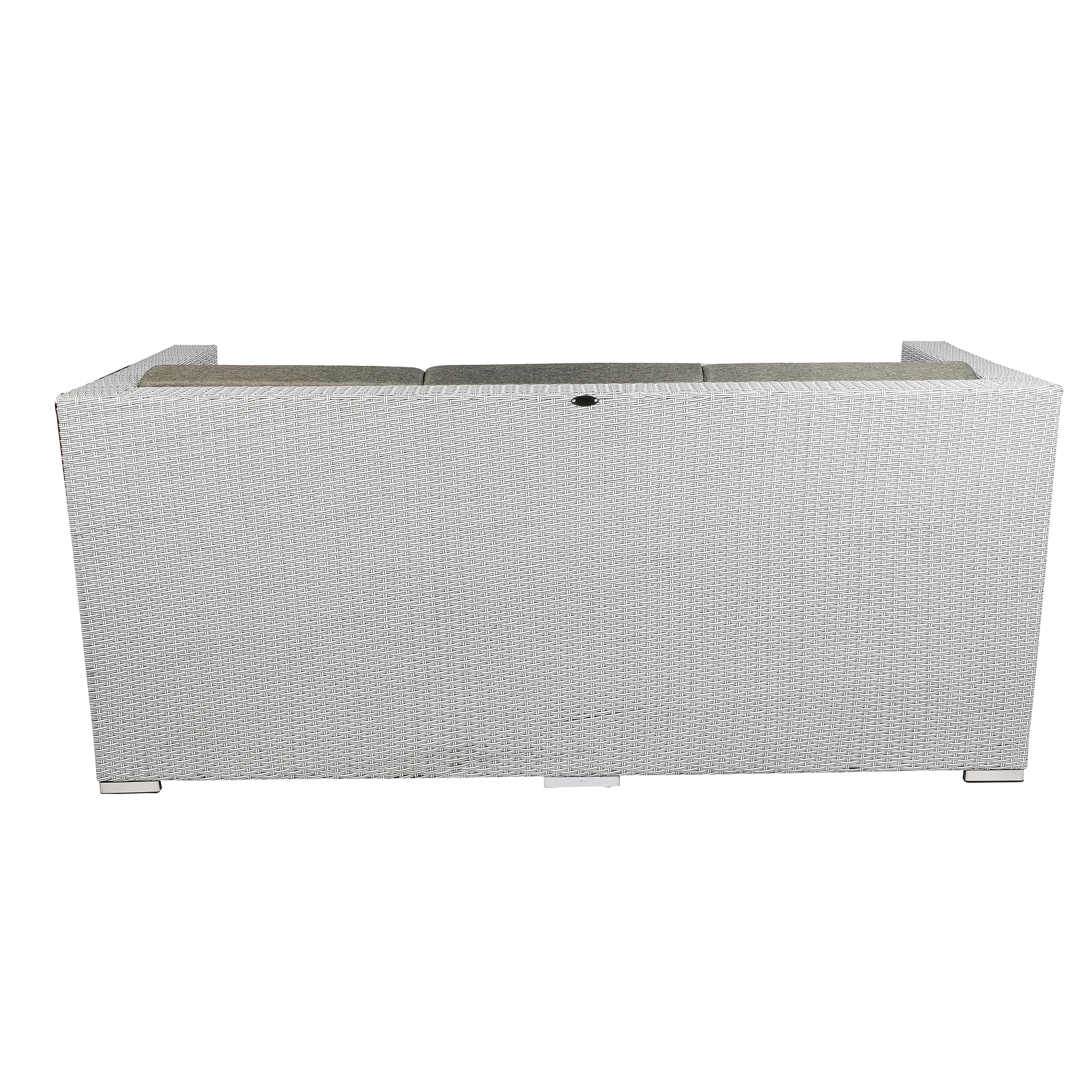 Nice 3+1+1 Seater Wicker Sofa Set in Black and White Dual Tone Colour