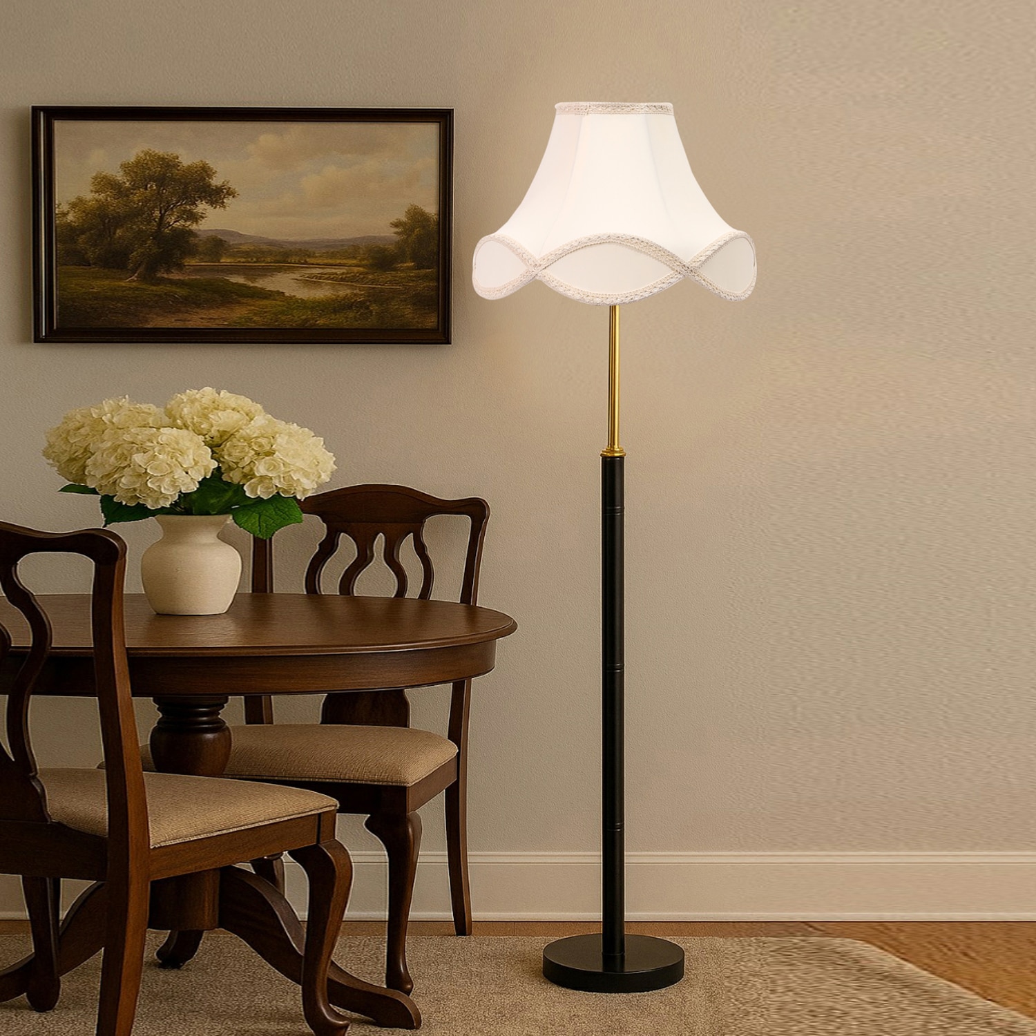 Devansh Wood & Metal Floor Lamp - Devansh