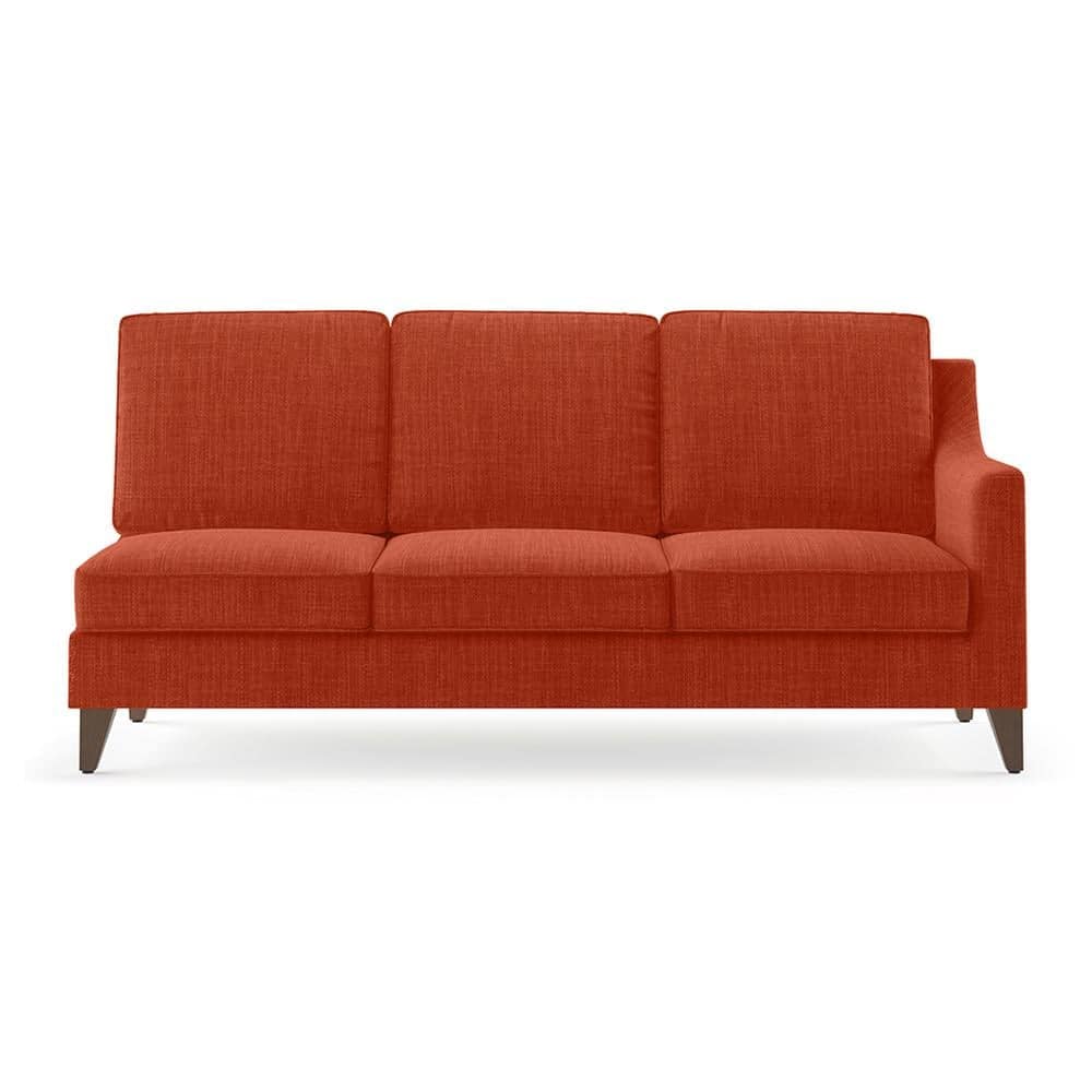 Abbey Sectional Sofa (Colour : Lava, Cushion : Hard, Seater : Left Aligned 3 Seater + Left Aligned Chaise)