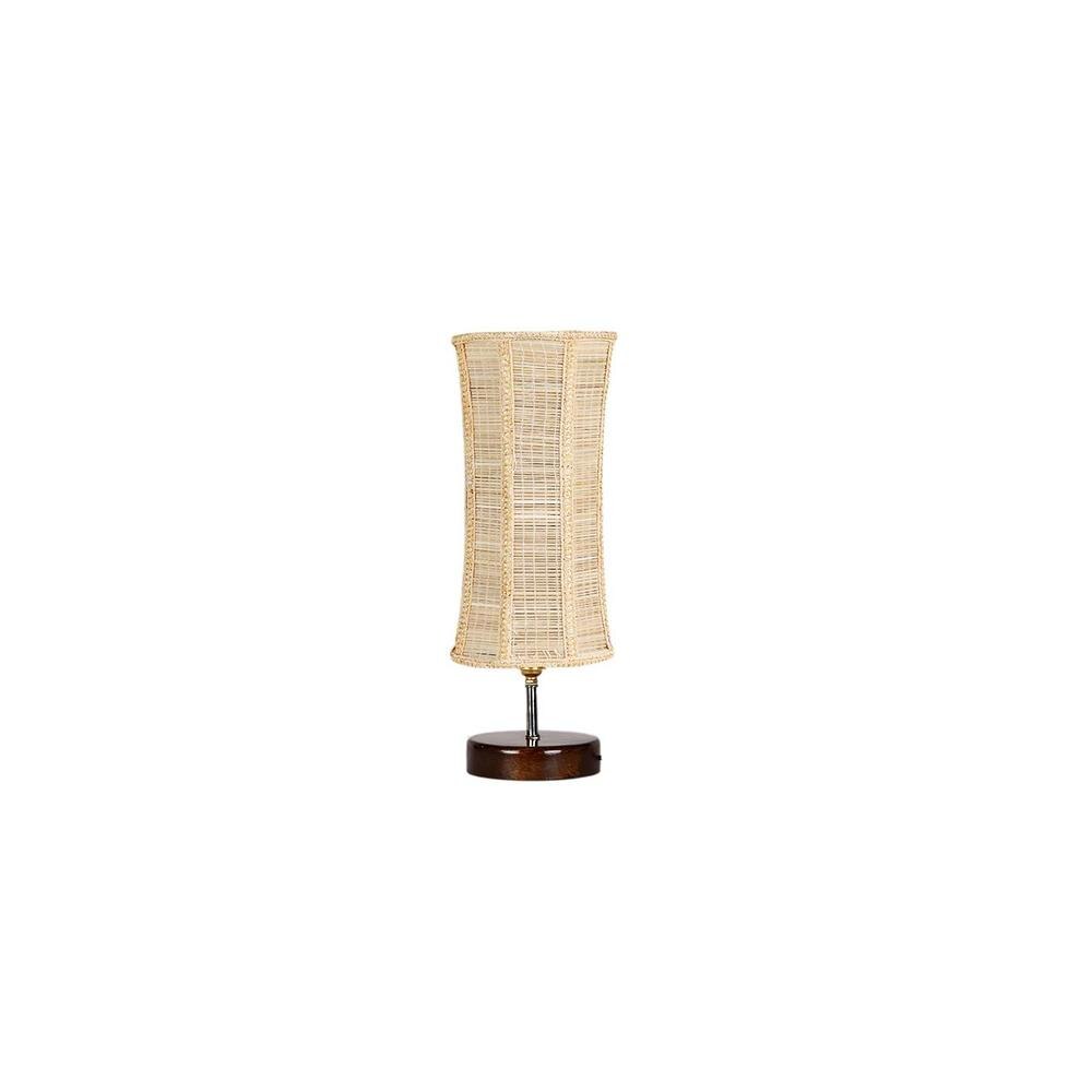 Kosmo Damru Bamboo table lamp with brown wood base
