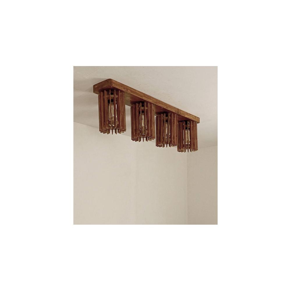 Ventus Brown Solid Wood Ceiling Light