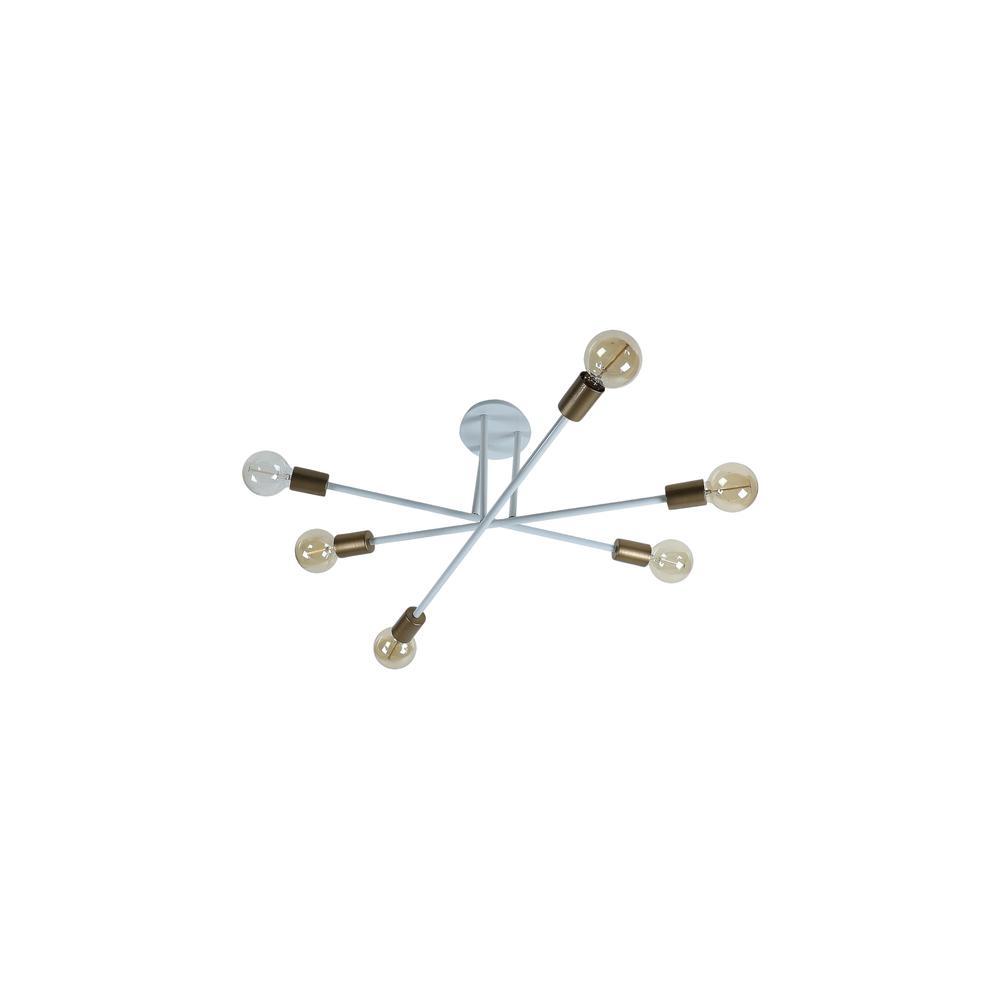 Six Head Sputnik White Mordern Chandelier