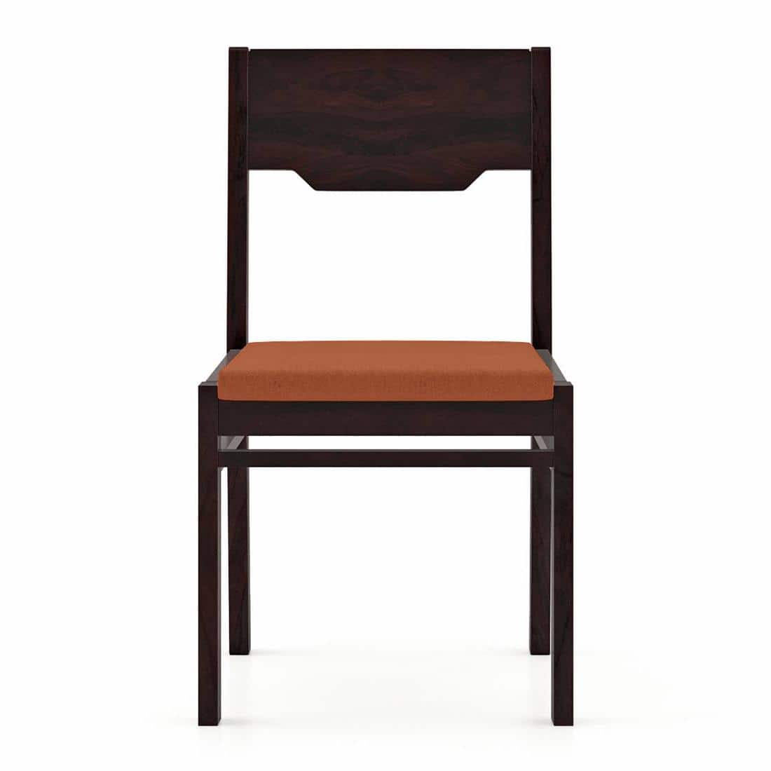 Kerry Solid Wood Dining Chair Set Of 2 In Mahogany Finish