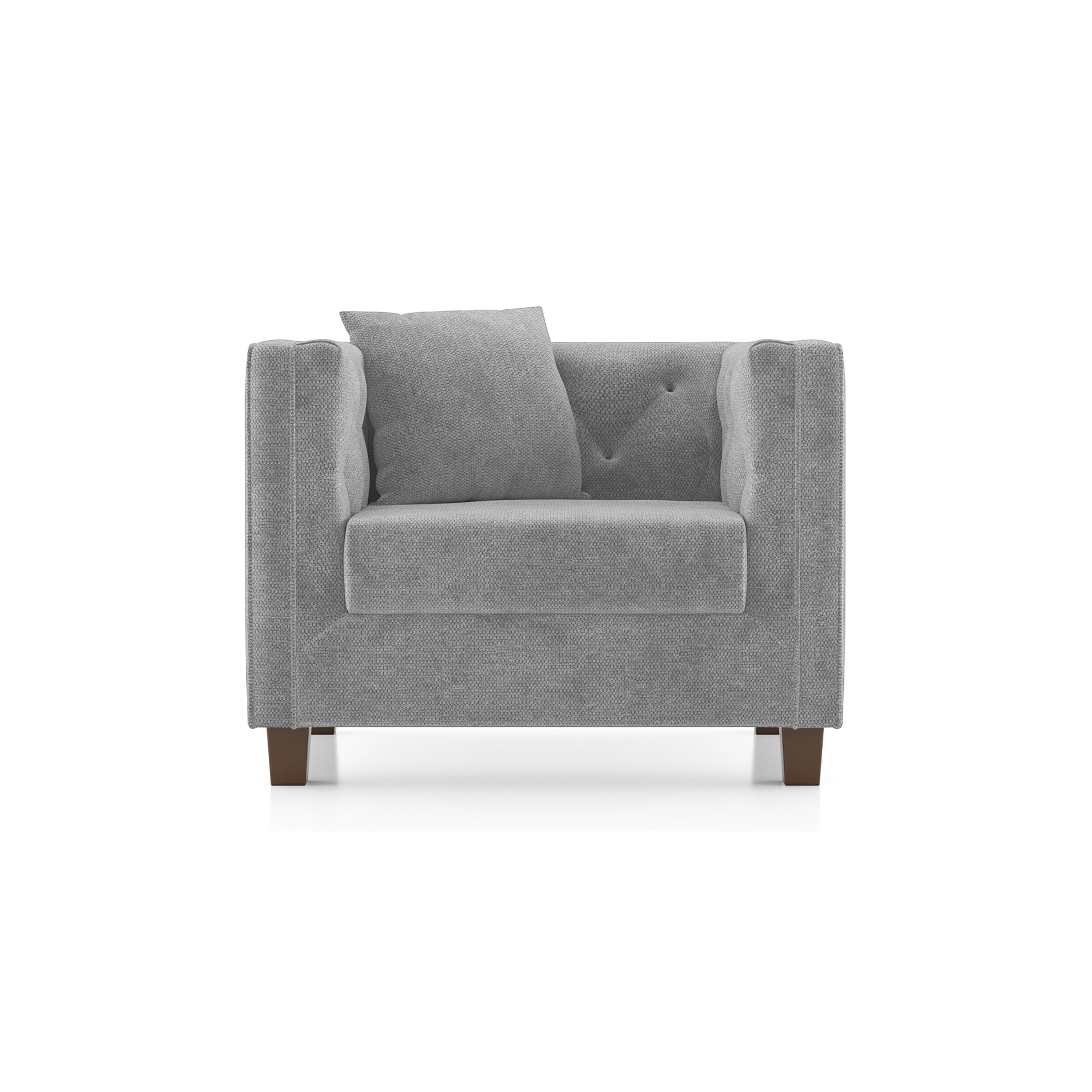 Windsor Essential 1 Seater Fabric Sofa In Granite Weave