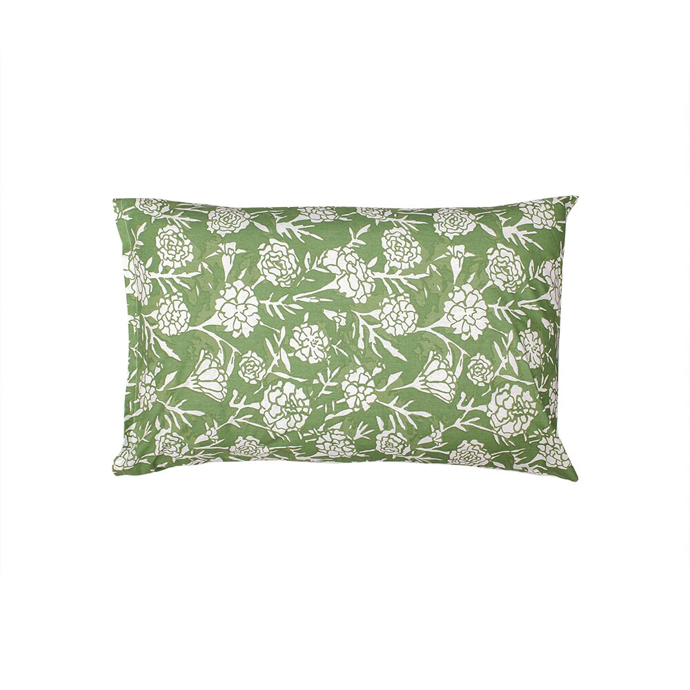 Genda Phool Set Of 2 Pillow Covers with Green colour