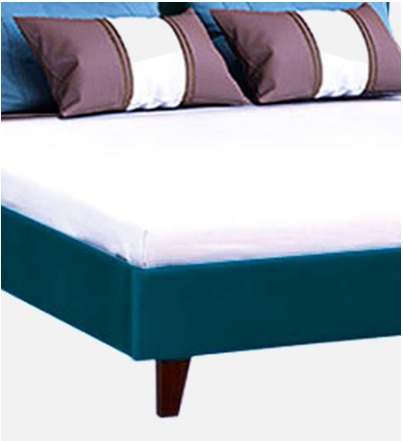 Eliana Engineered Wood Queen Size Non Storage Bed In Provincial Teak Finish