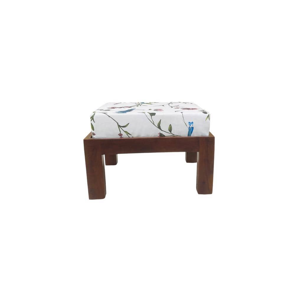 solaer solid wood  ottoman in  provincial teak finish